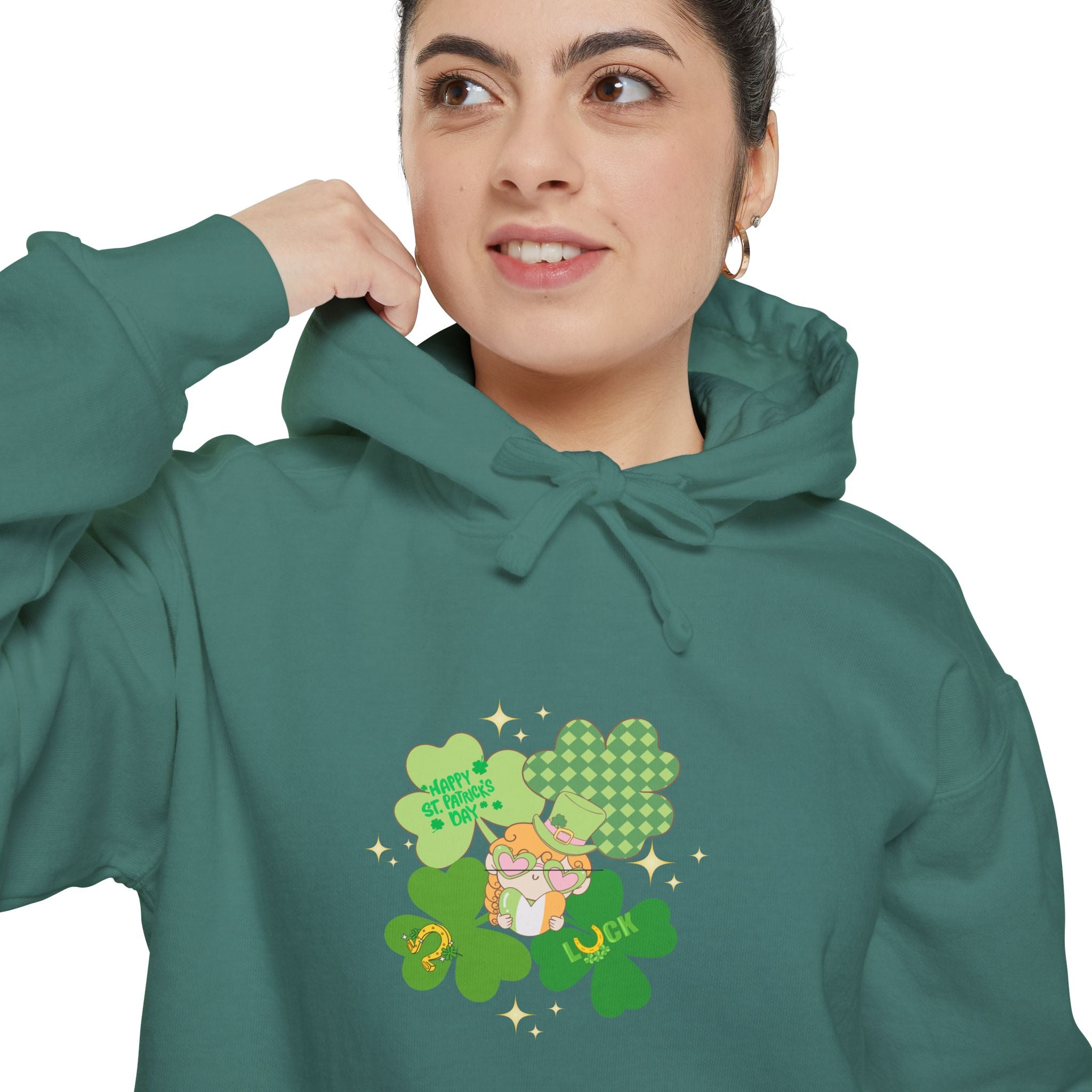 Retro St.Paddy's Day Unisex Garment-Dyed Hoodie