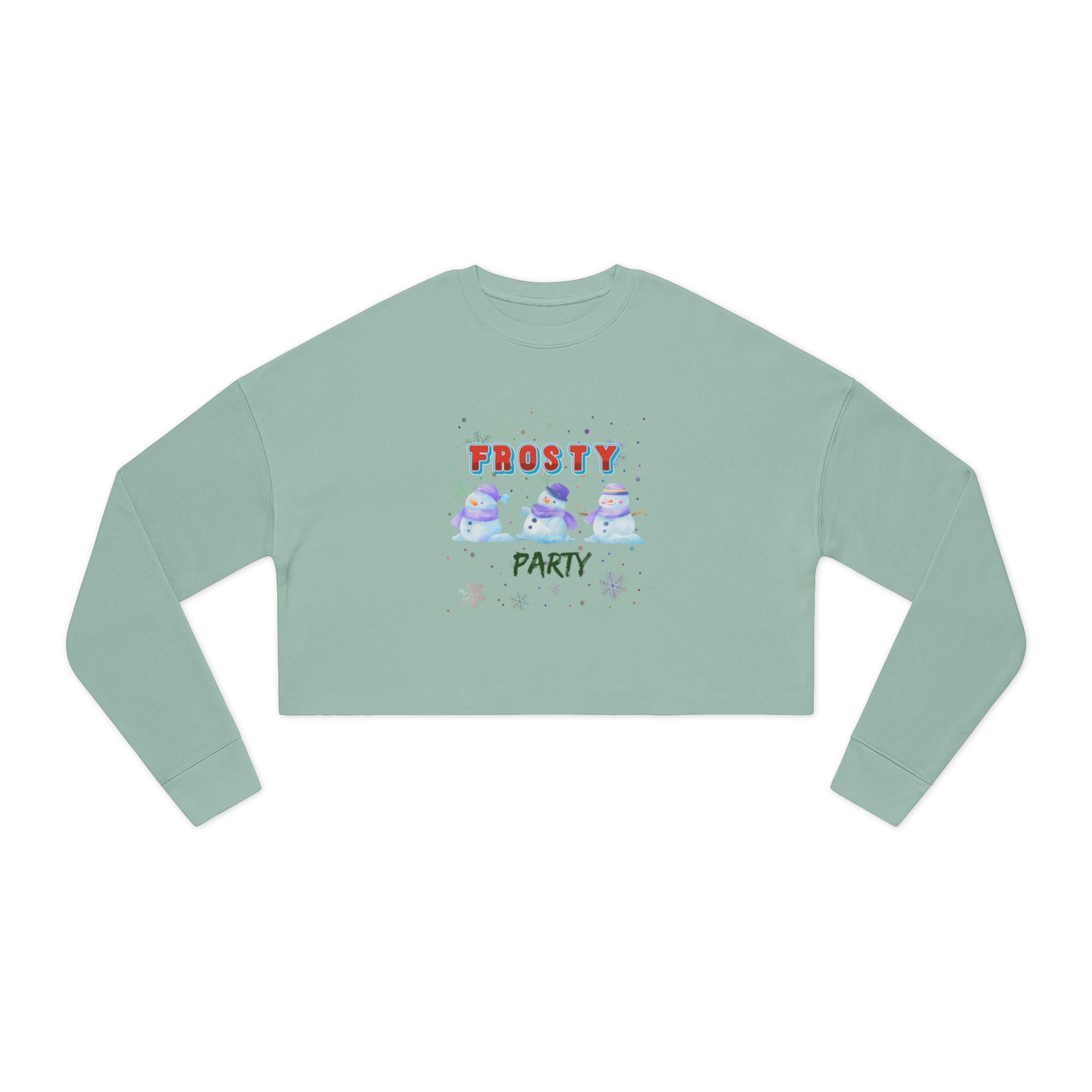 Frosty Party Women's Cropped Sweatshirt