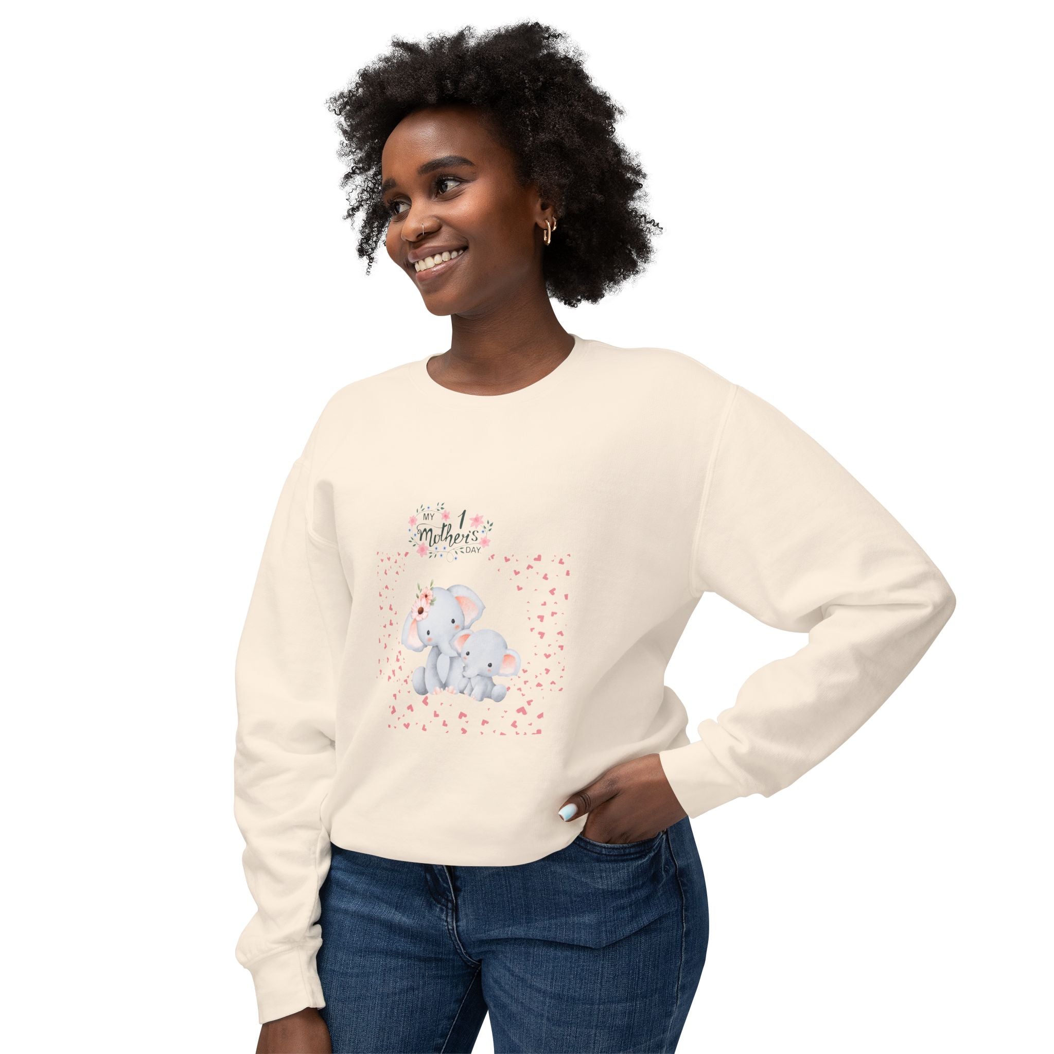 My 1st Mother's Day Unisex Lightweight Crewneck