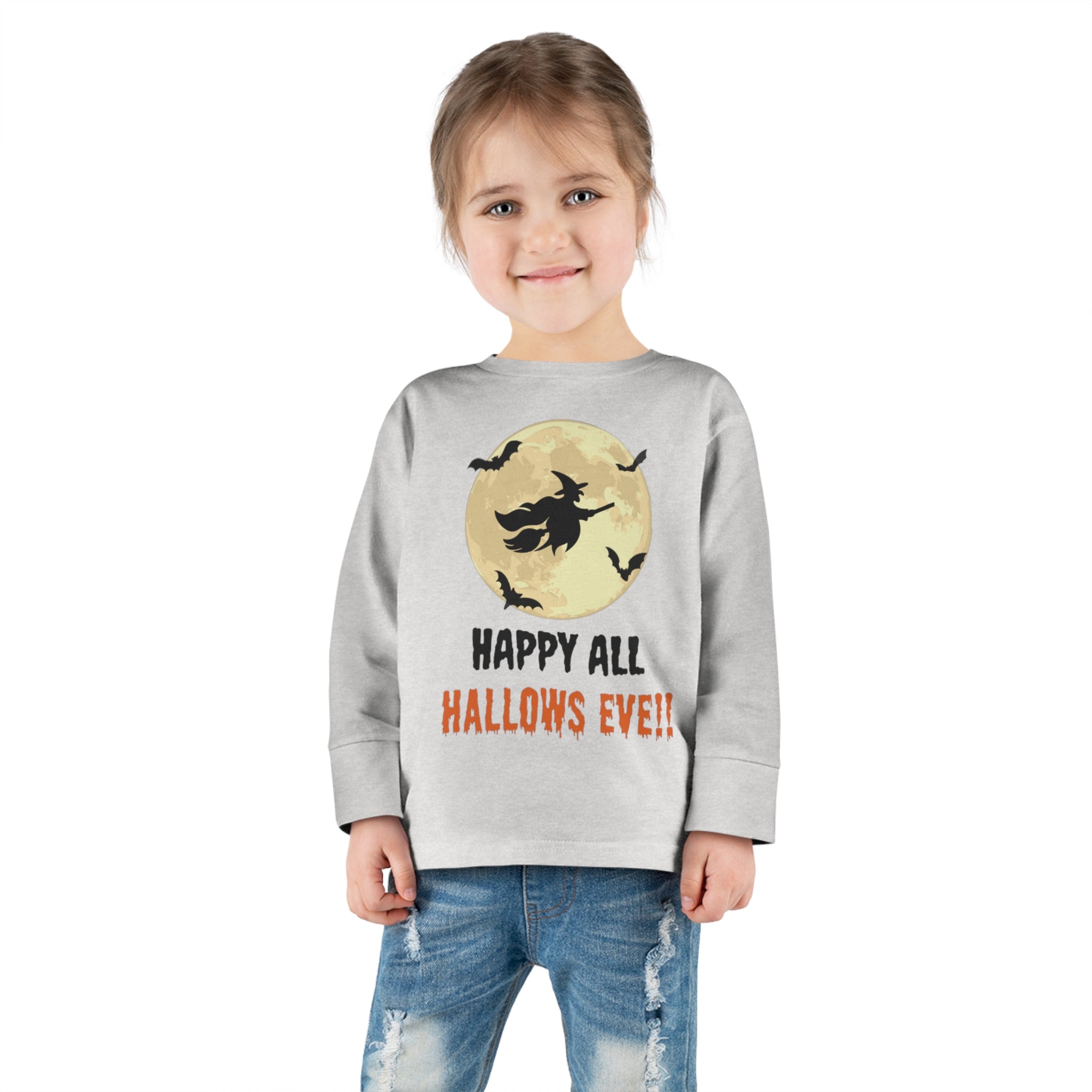 Happy All Hallows Eve Toddler Long Sleeve Tee