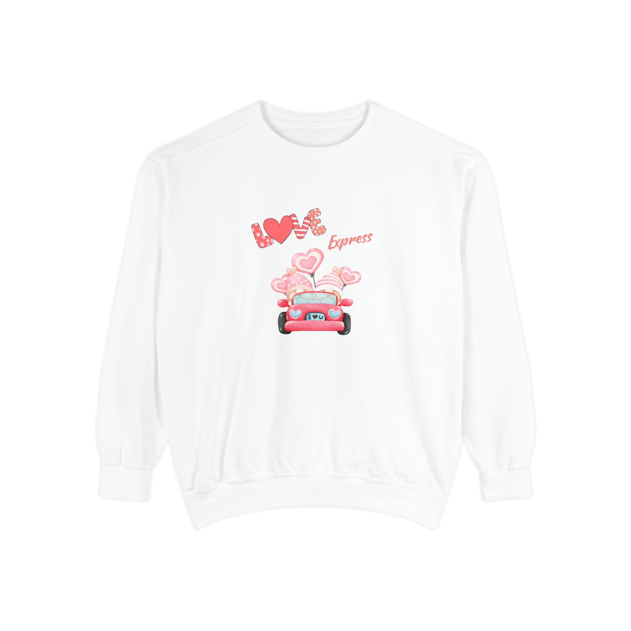 Love Express Unisex Garment-Dyed Sweatshirt