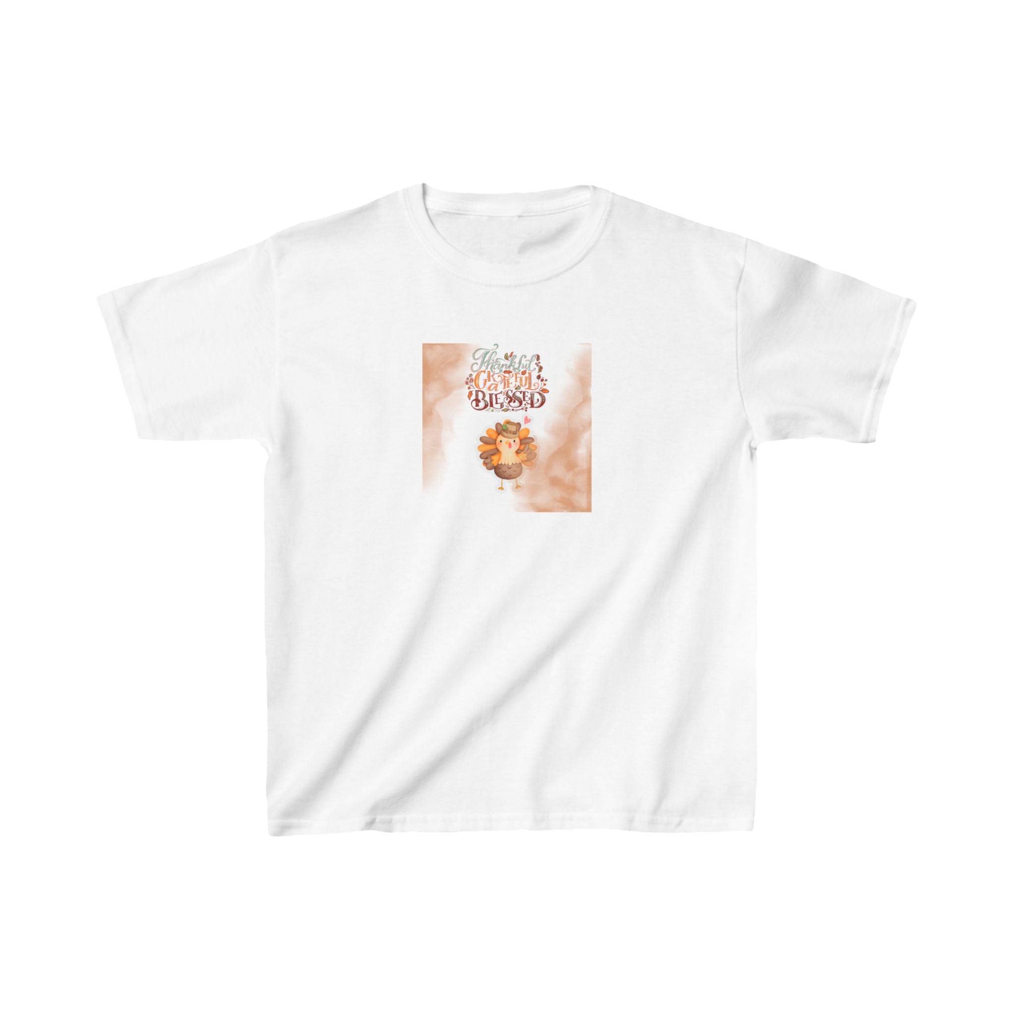 Thankful Grateful Blessed Kids Heavy Cotton™ Tee