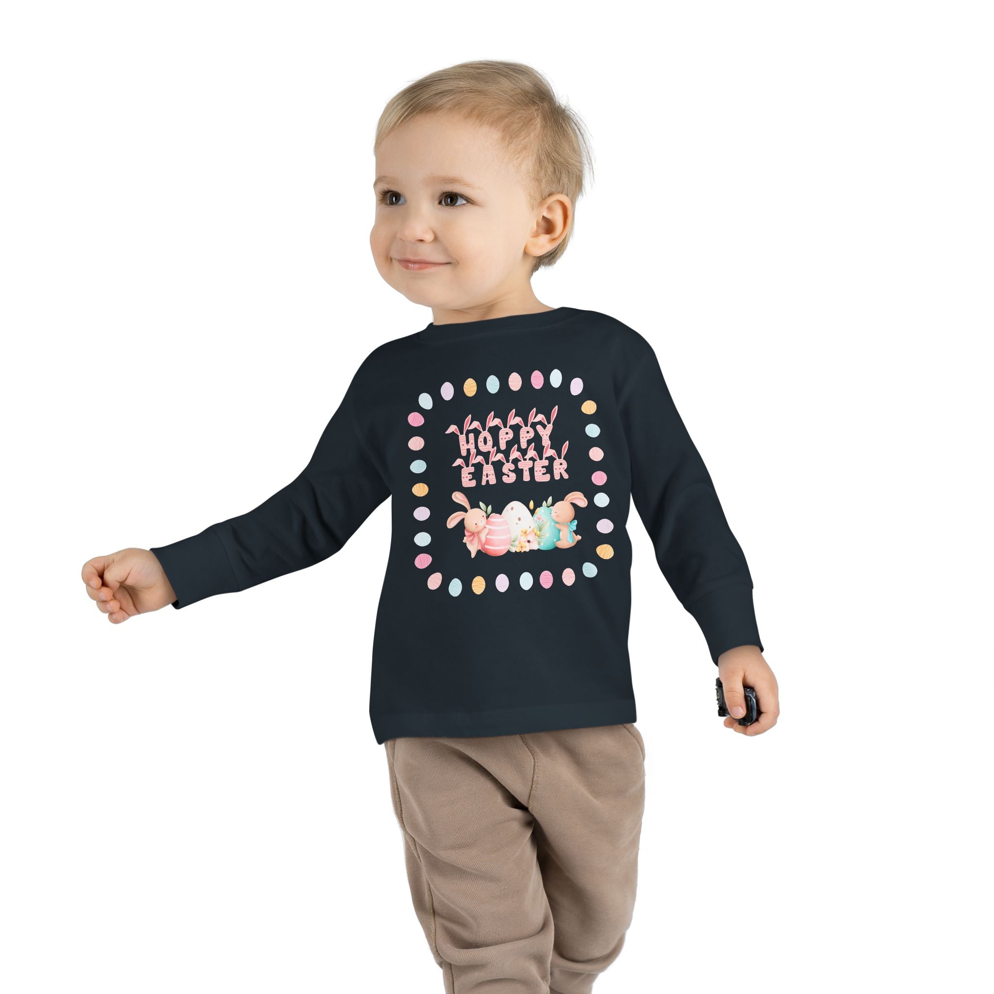 Hoppy Easter Toddler Long Sleeve Tee