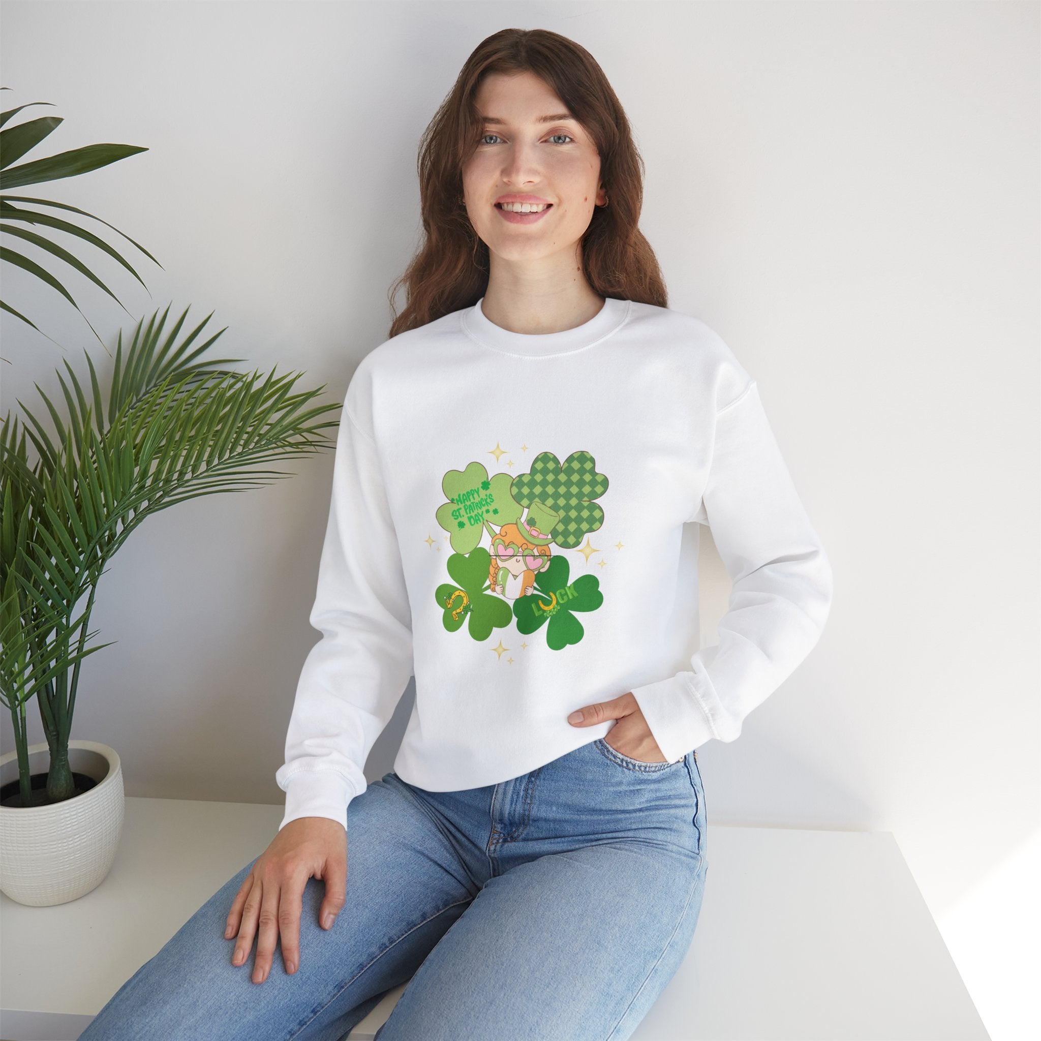 Retro St. Paddy's Day Unisex Heavy Blend™ Crewneck Sweatshirt
