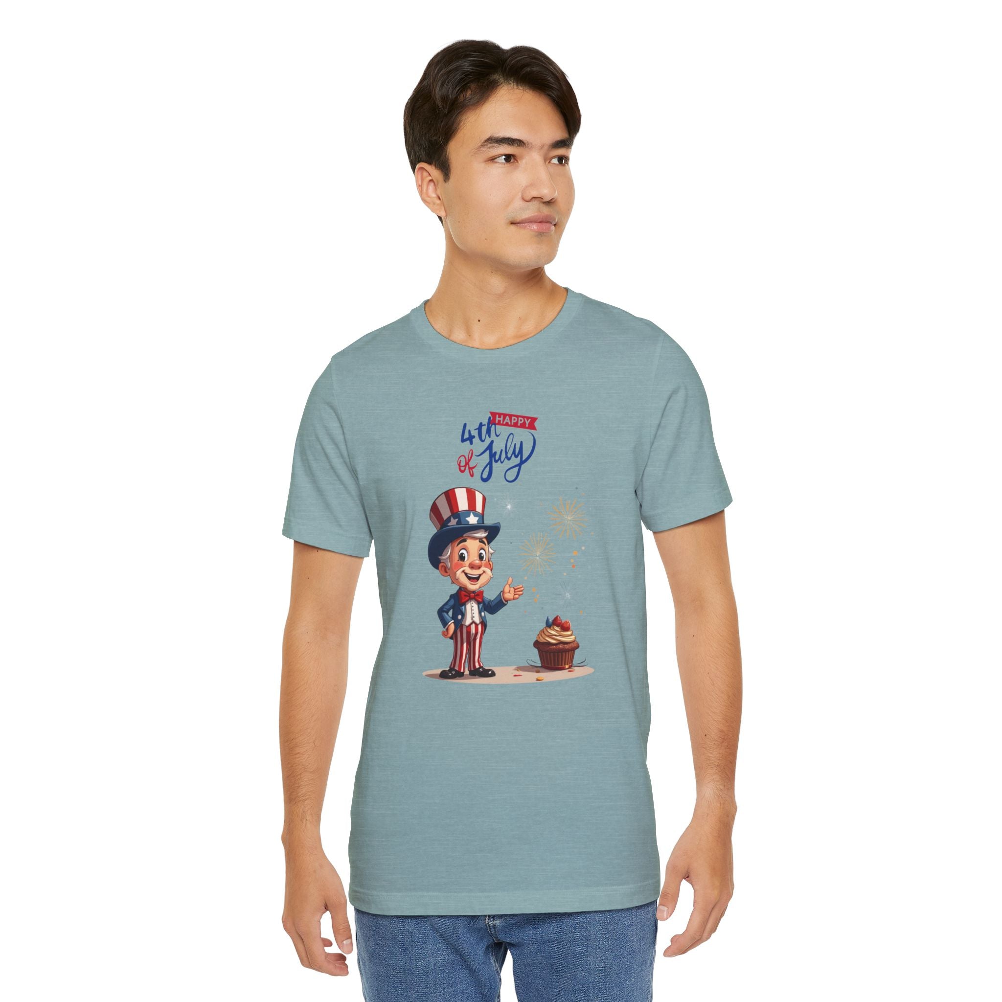 Uncle Sam Happy 4th of July Unisex Jersey T-Shirt