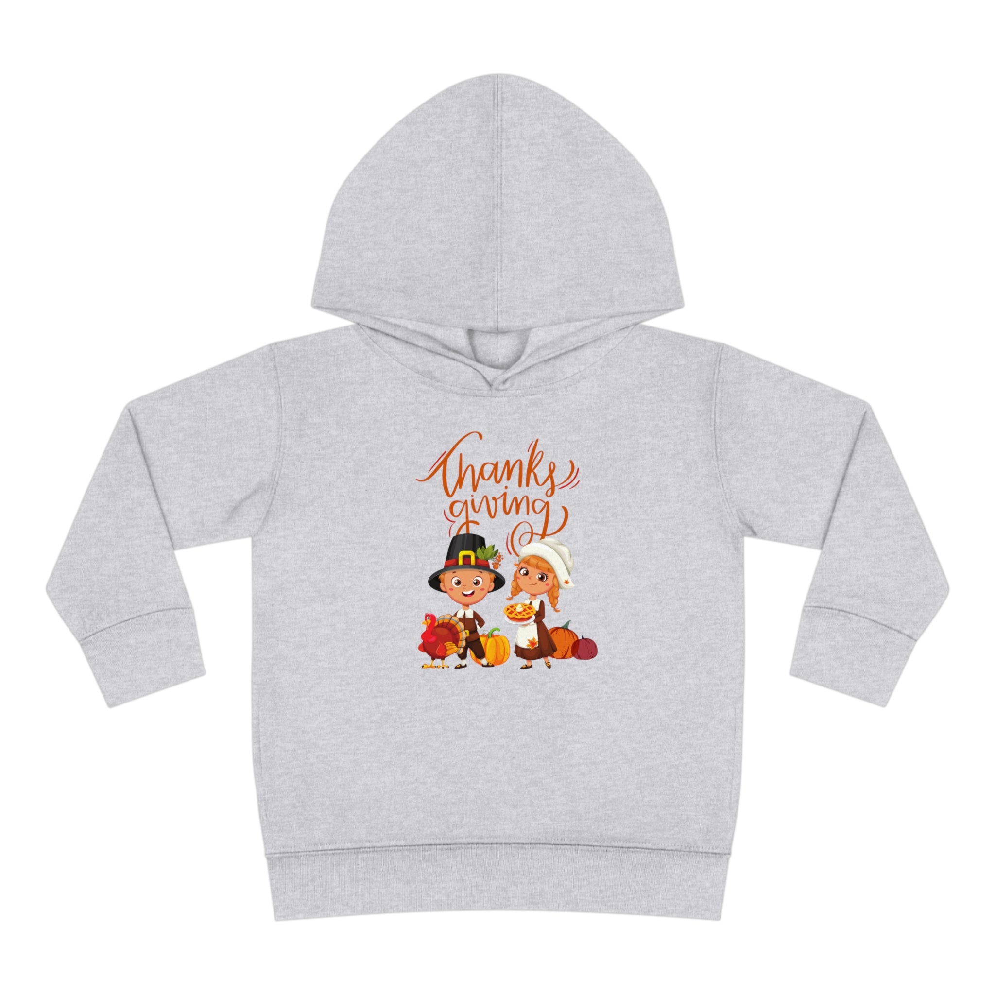 Happy Thanksgiving Toddler Pullover Fleece Hoodie