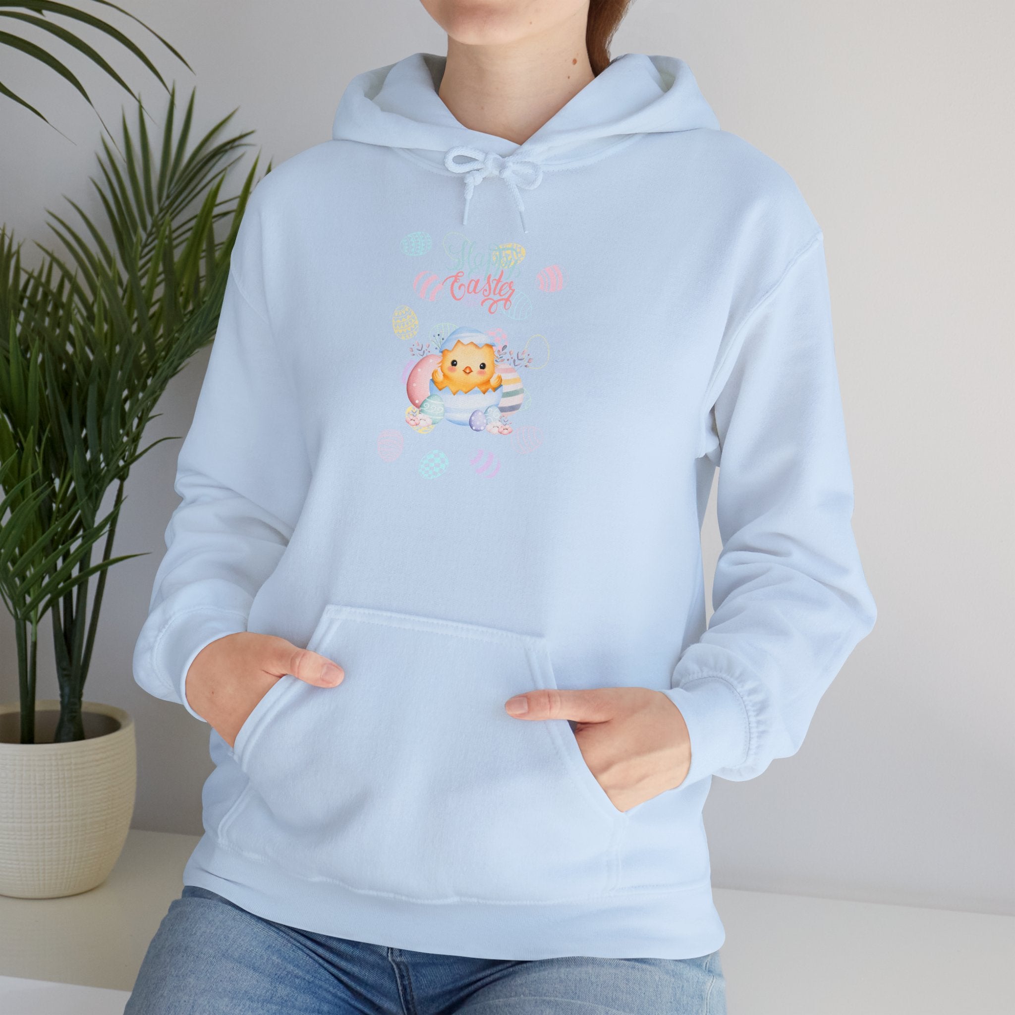Chick Happy Easter Hooded Sweatshirt