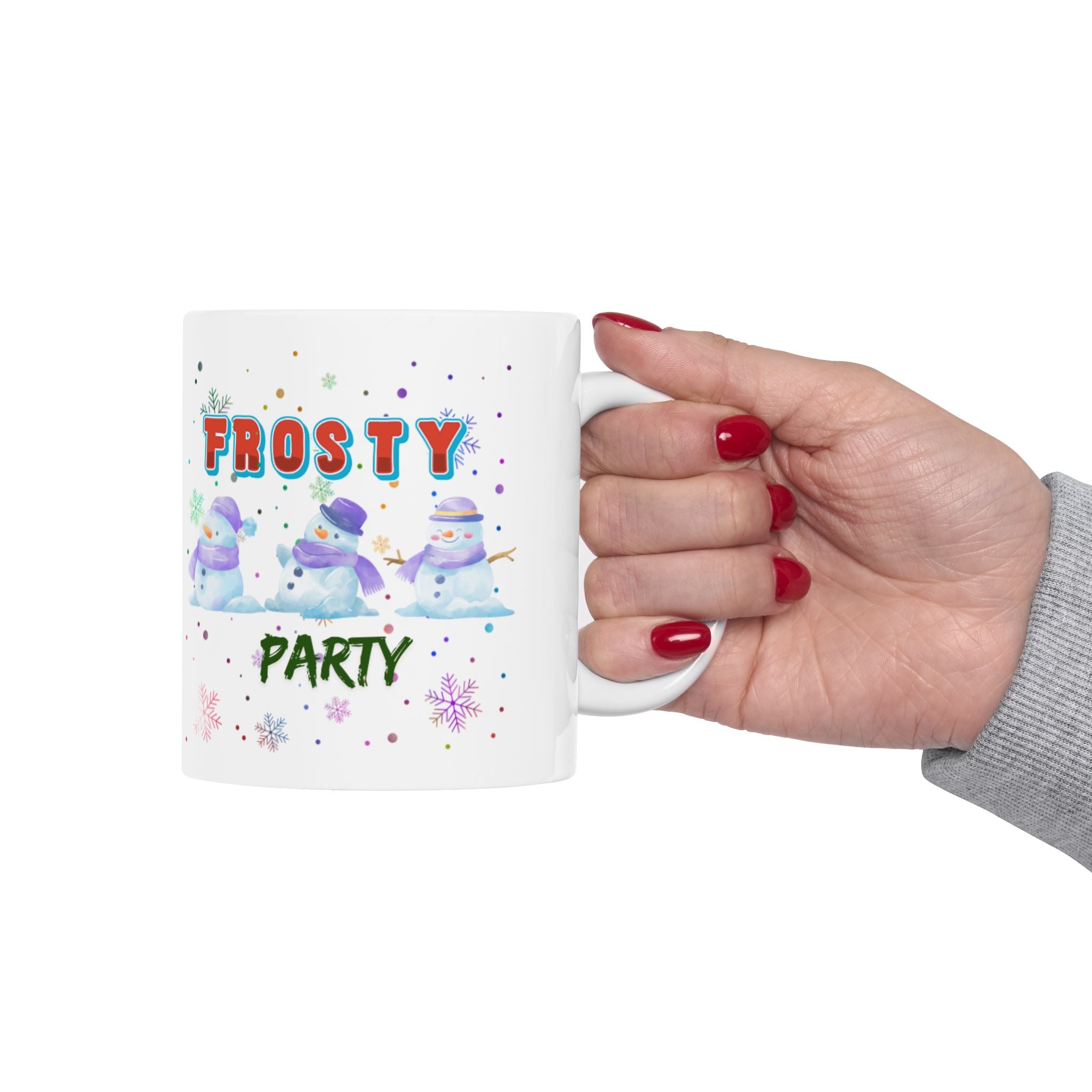 Frosty Party Ceramic Mug, (11oz, 15oz)