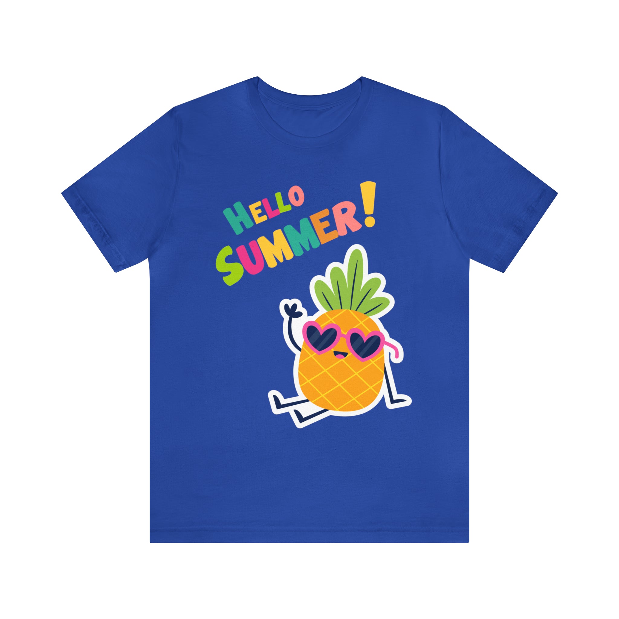 Hello Pineapple Summer Unisex Jersey Short Sleeve Tee