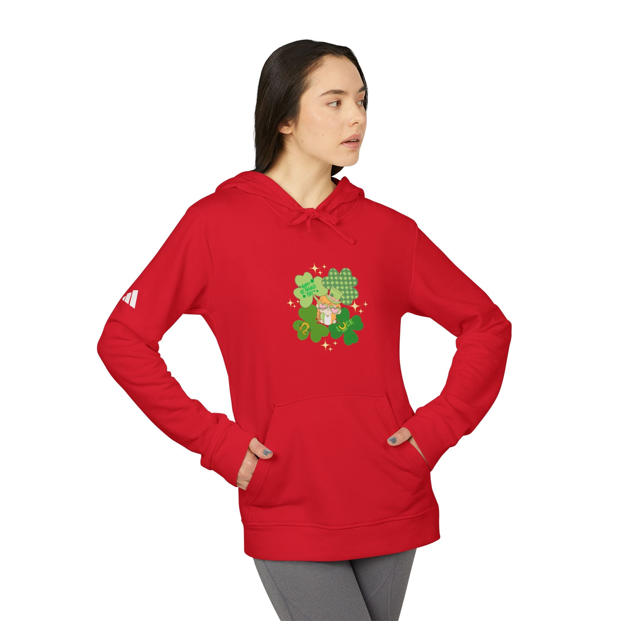 Retro St.Paddy's Day Adidas Unisex Fleece Hoodie