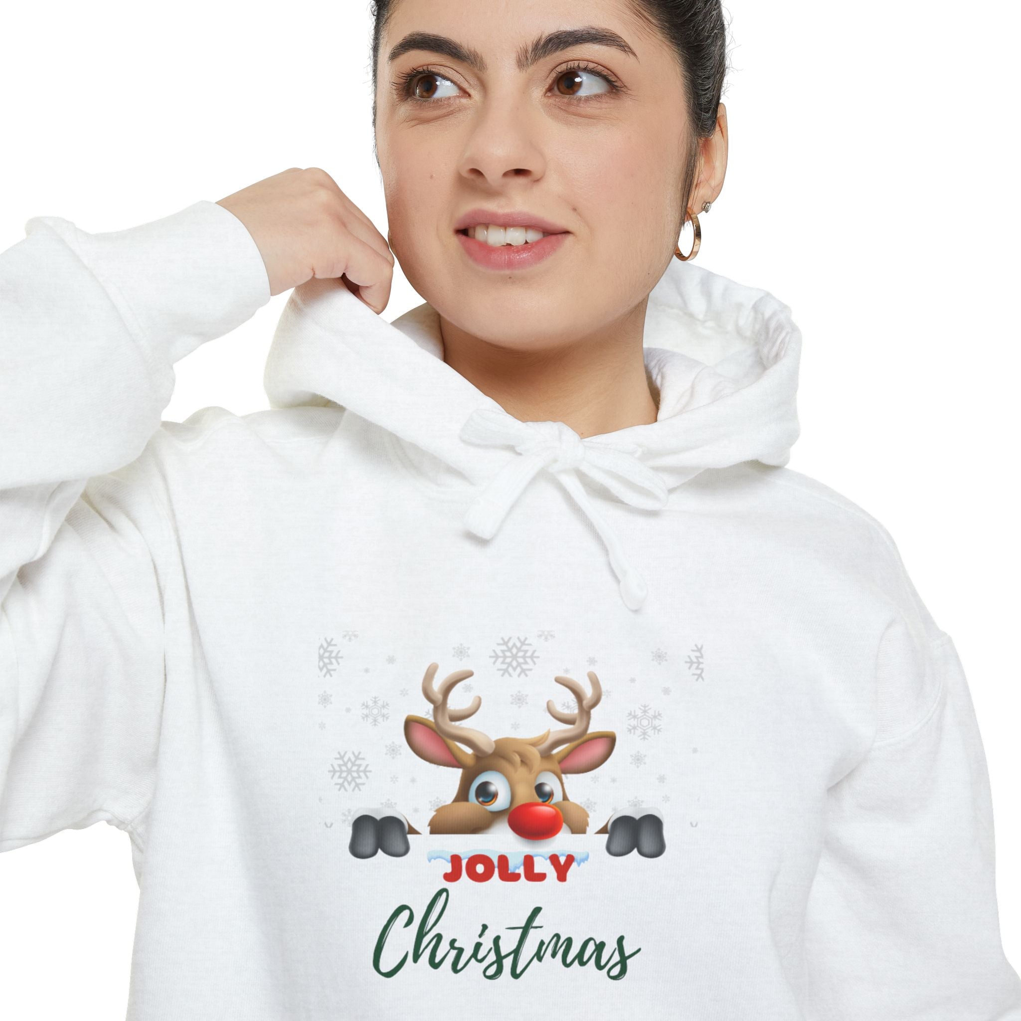 Jolly Christmas Unisex Garment-Dyed Hoodie