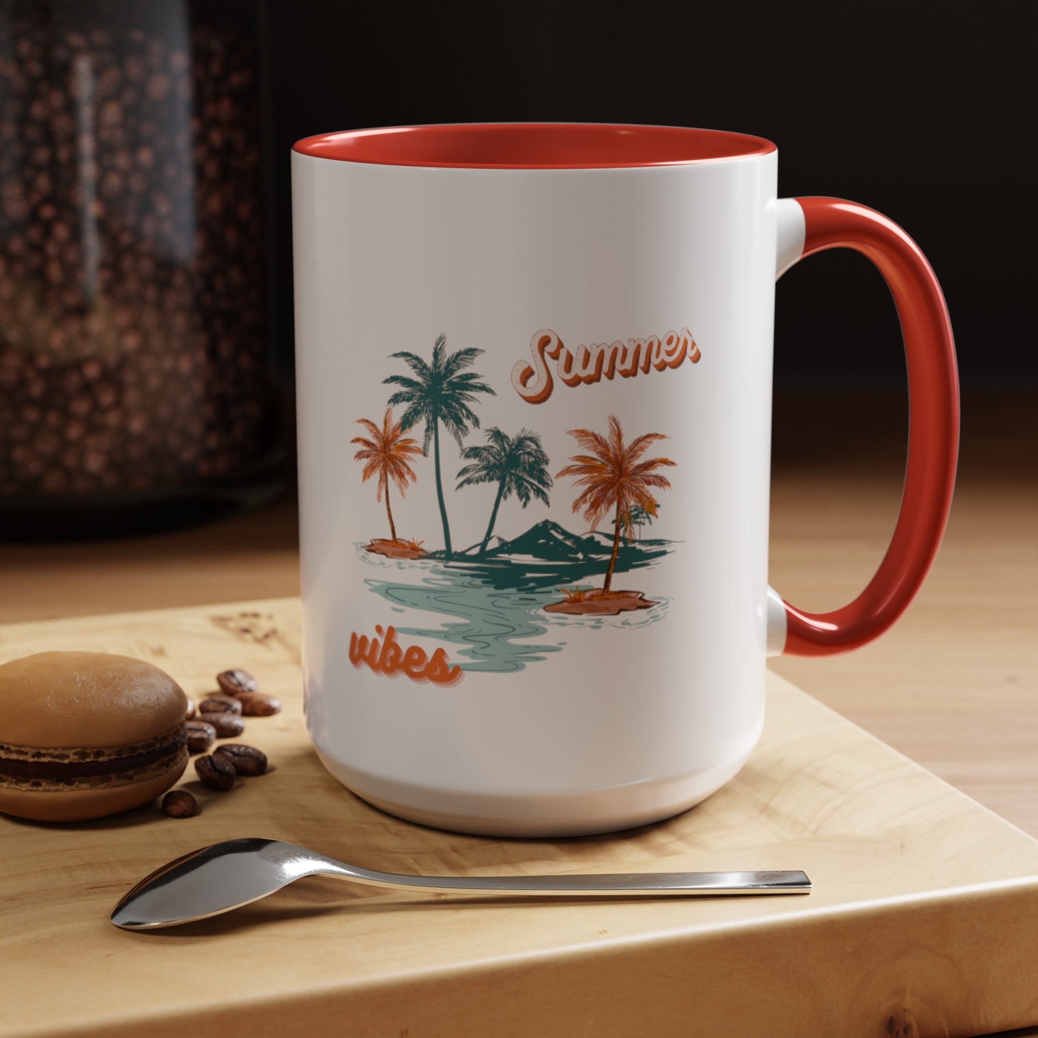 Summer Season Vibes Accent Coffee Mug (11, 15oz)