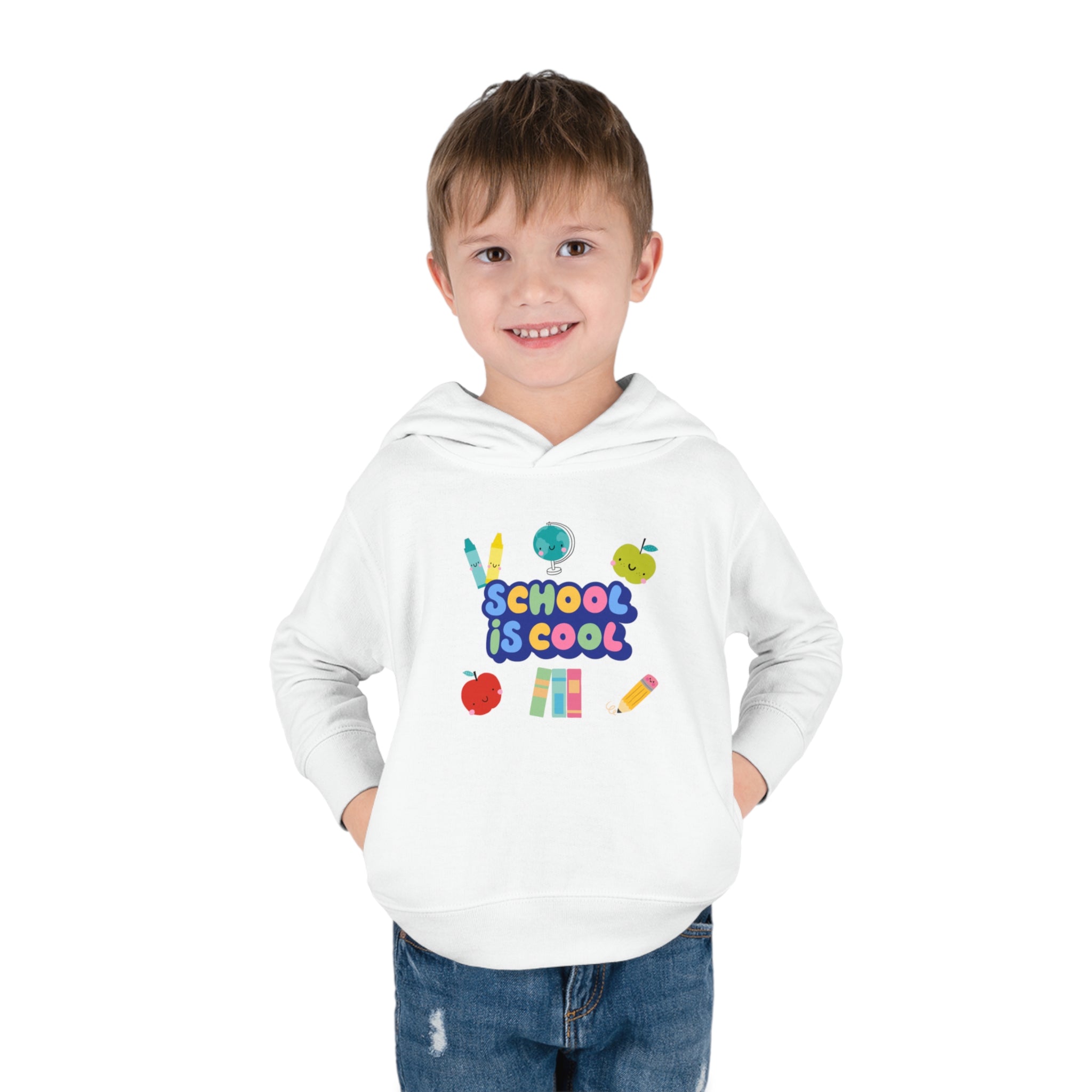 School Is Cool Toddler Pullover Fleece Hoodie