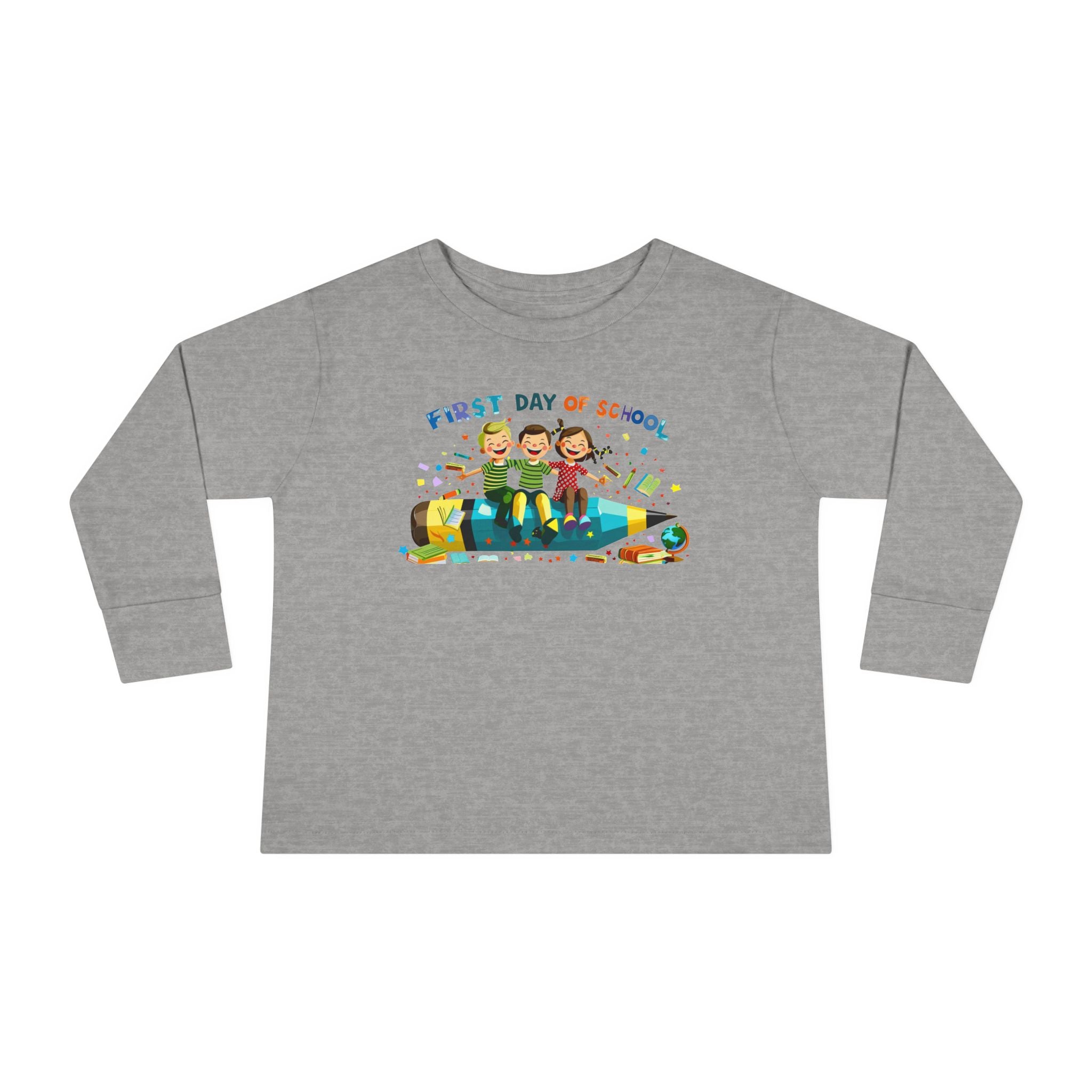 First Day of School Toddler Long Sleeve Tee