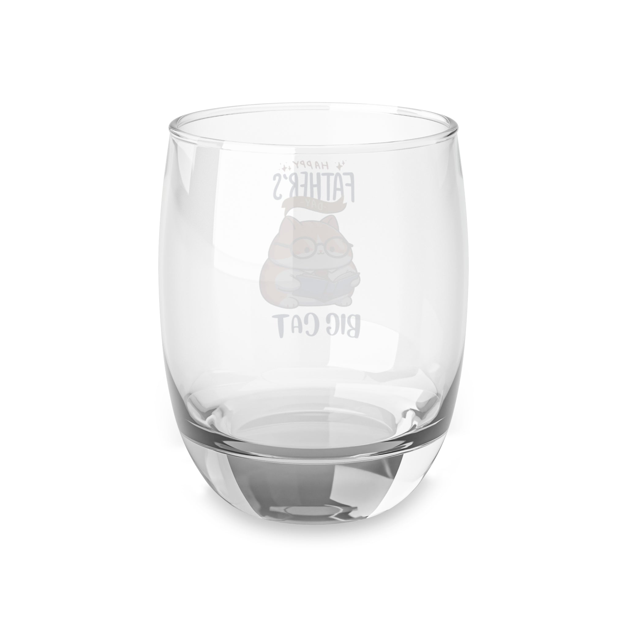 Happy Father's Day Big Cat Whiskey Glass