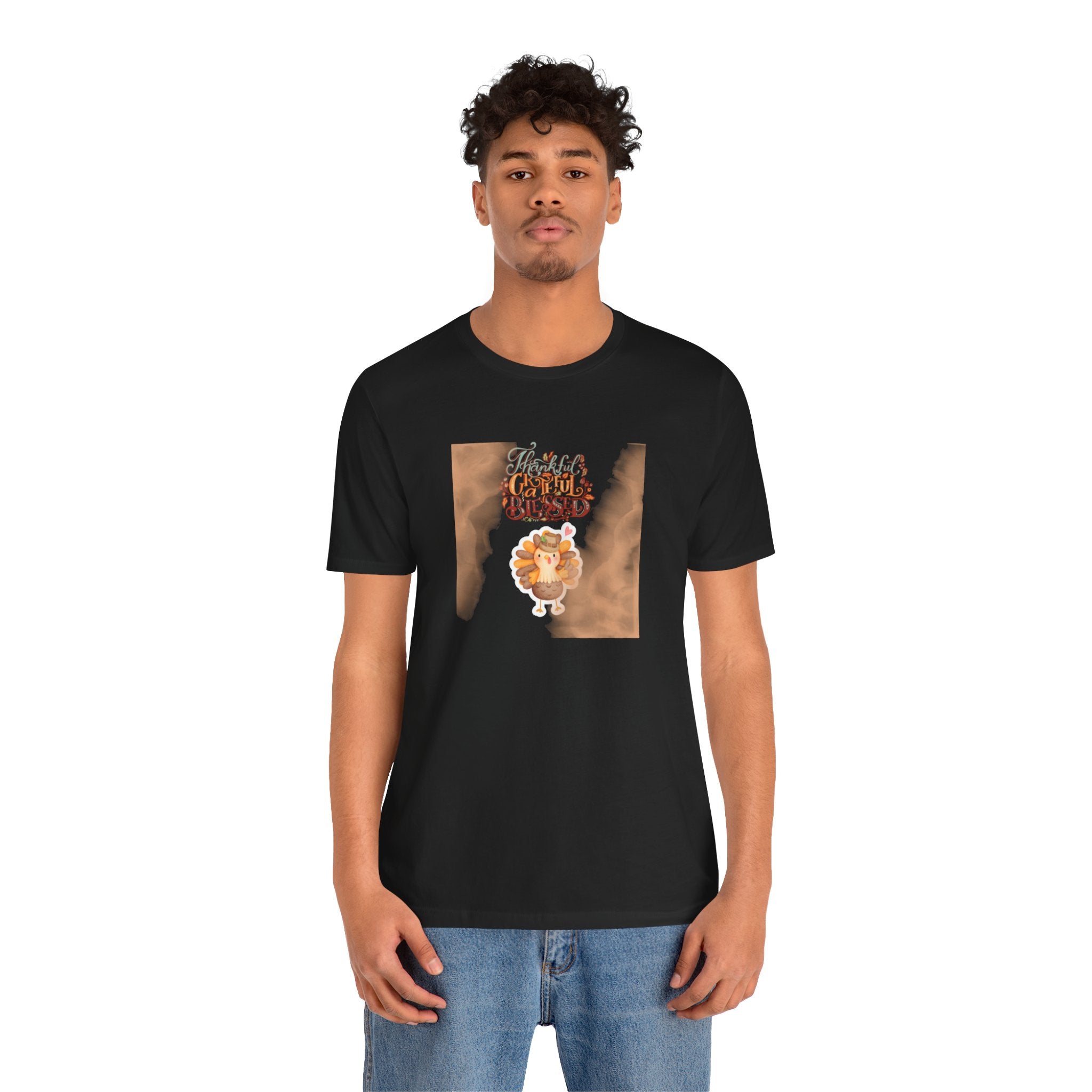 Thankful Grateful Blessed Unisex Jersey Short Sleeve Tee