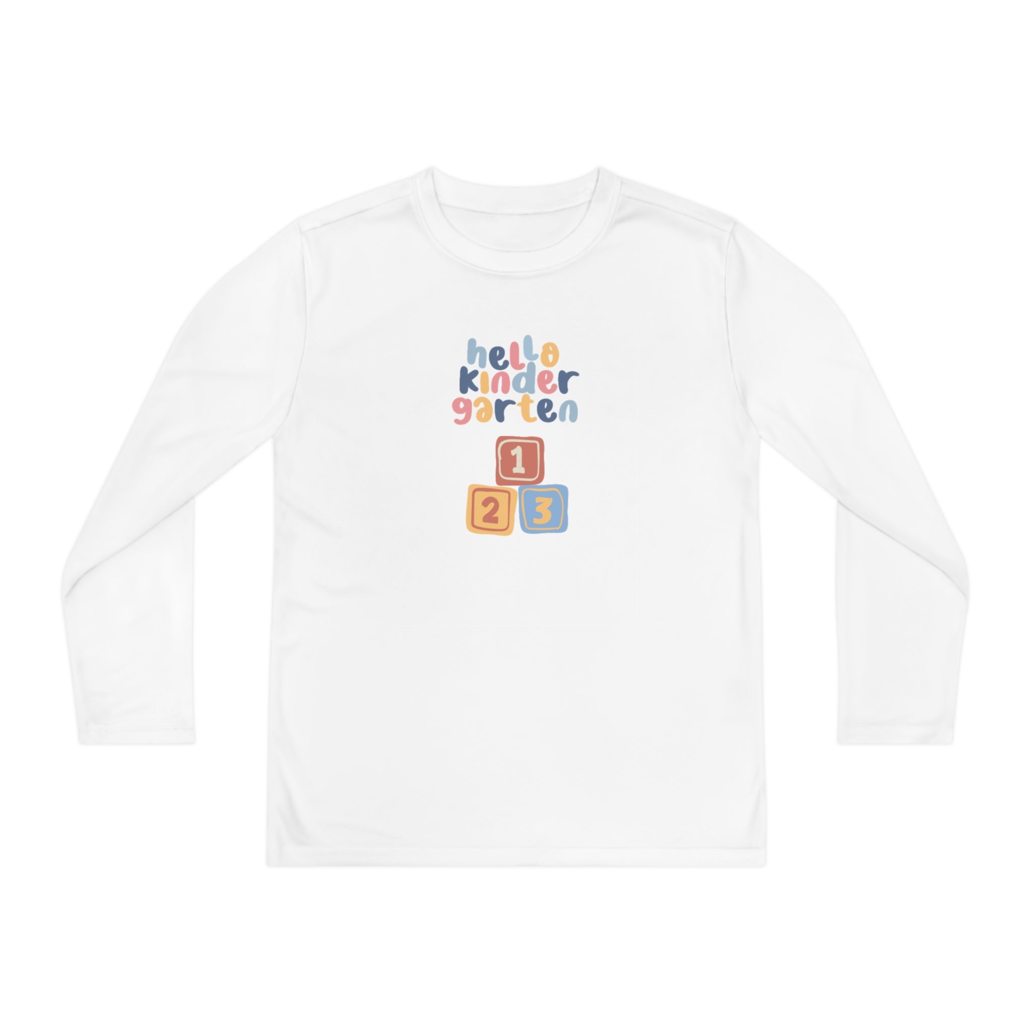 Hello Kindergarten Youth Long Sleeve Competitor Tee