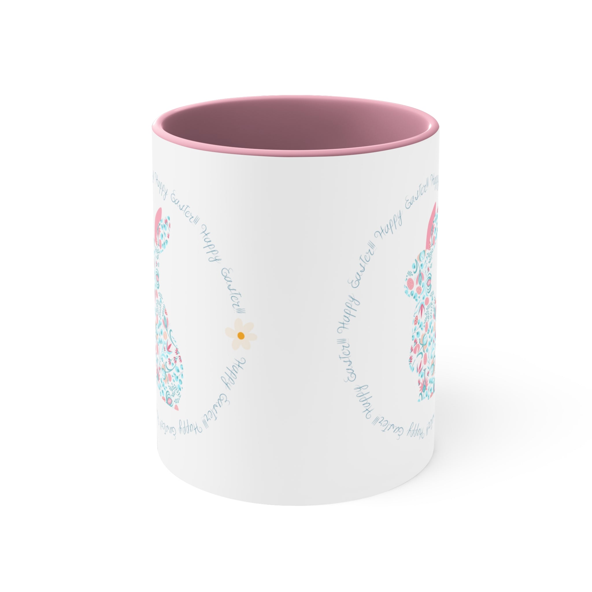Happy Easter Rabbit Day Accent Coffee Mug, 11oz