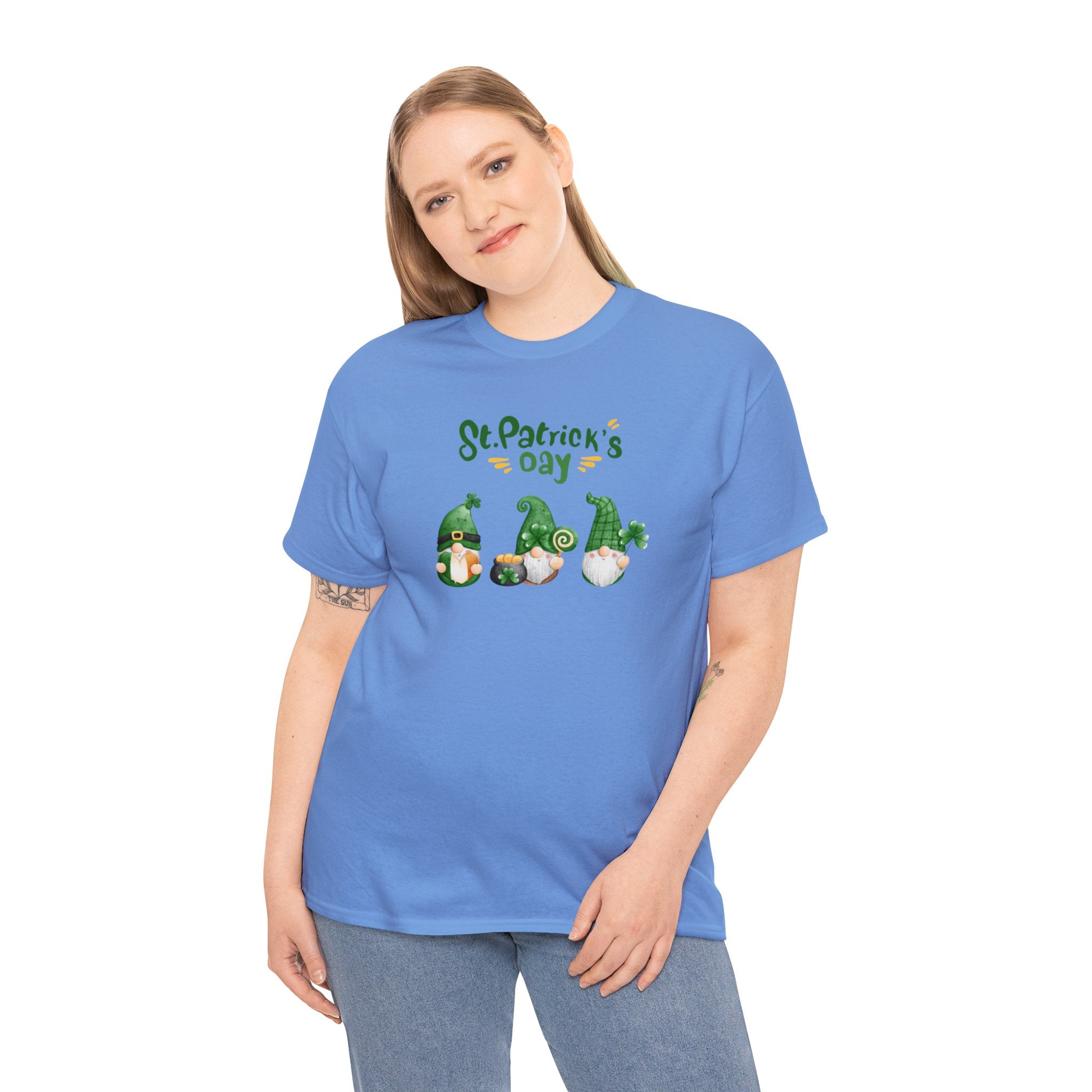 St. Patty's Day Gnome Unisex Heavy Cotton Tee