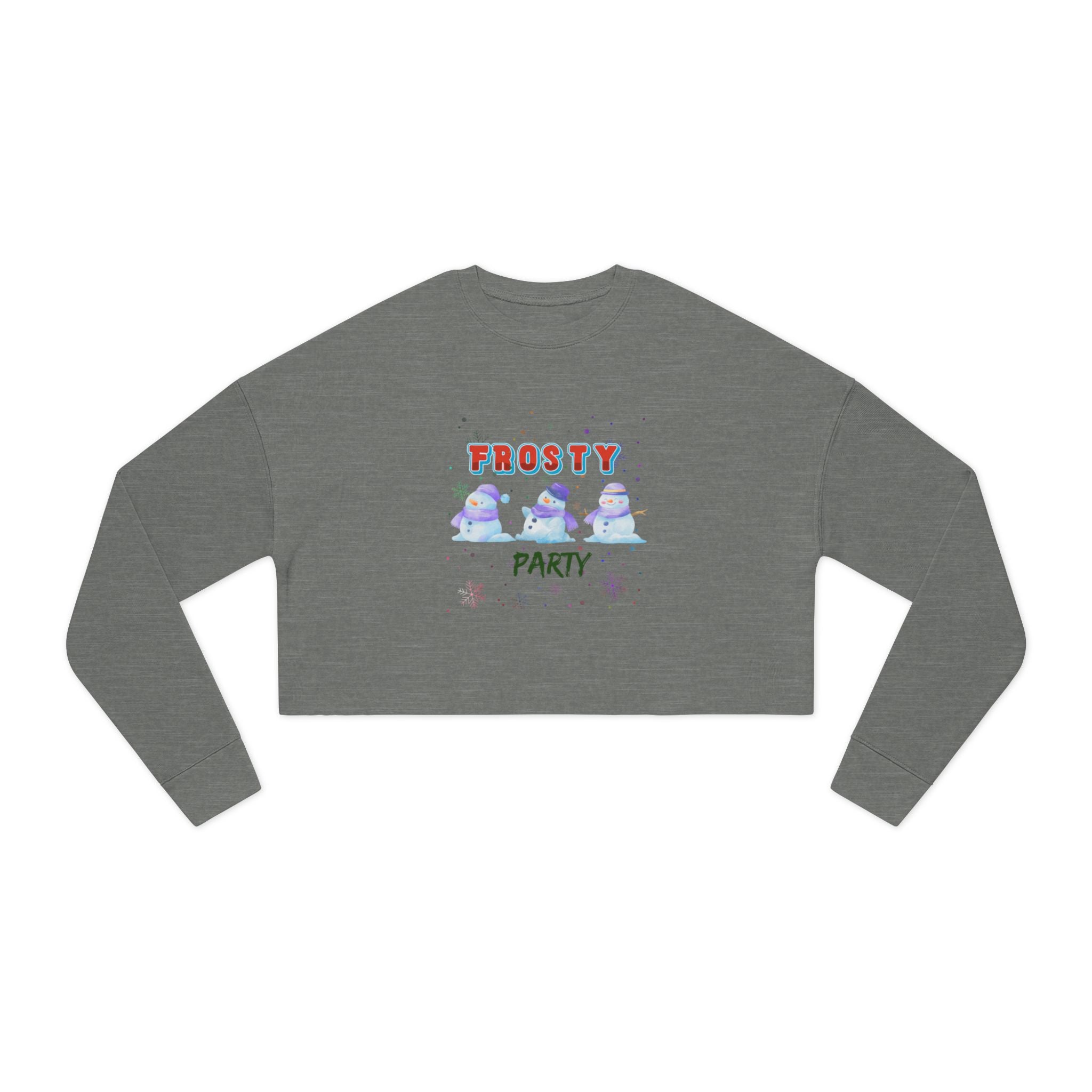 Frosty Party Women's Cropped Sweatshirt