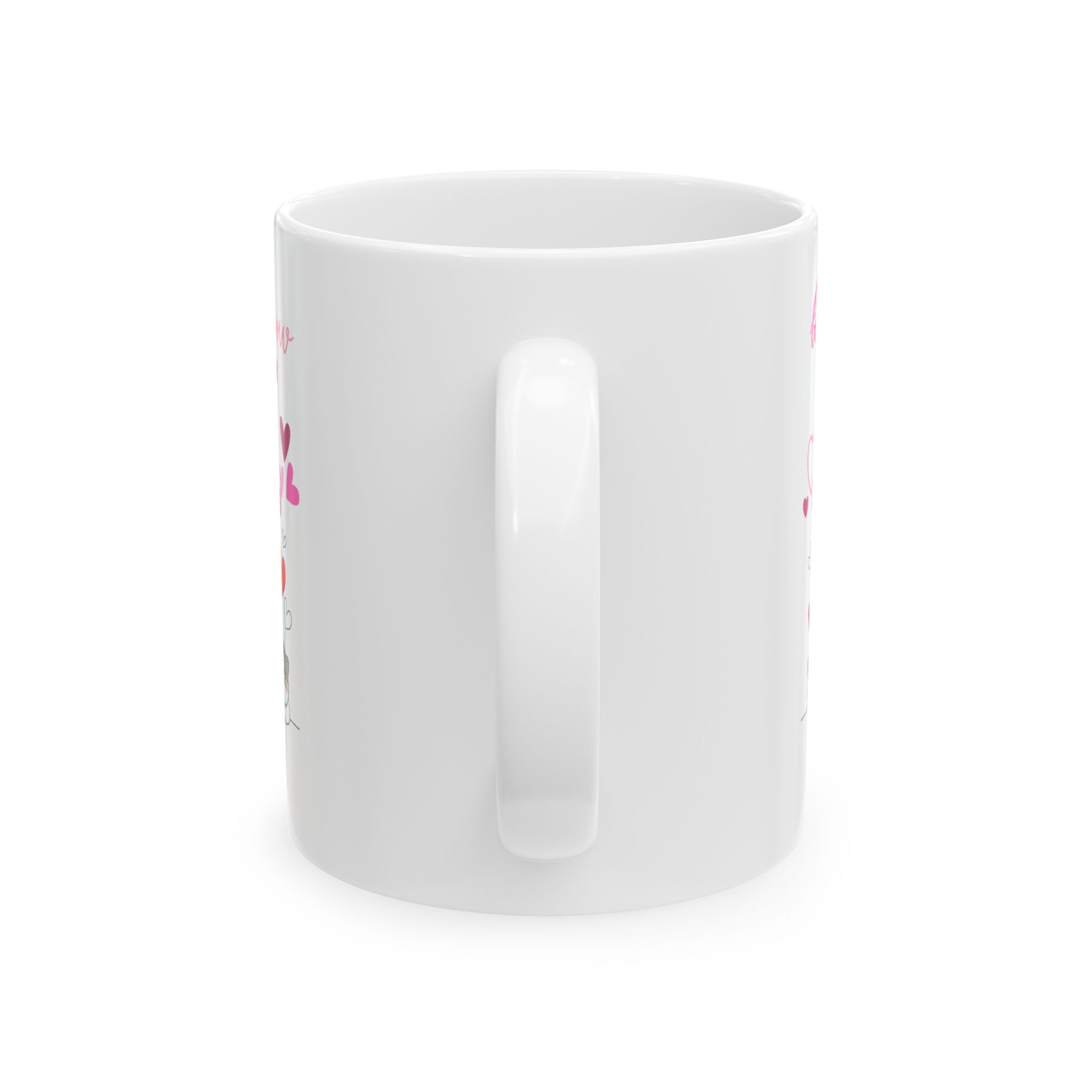 Meow Valentine's Day Ceramic Mug, (11oz, 15oz)