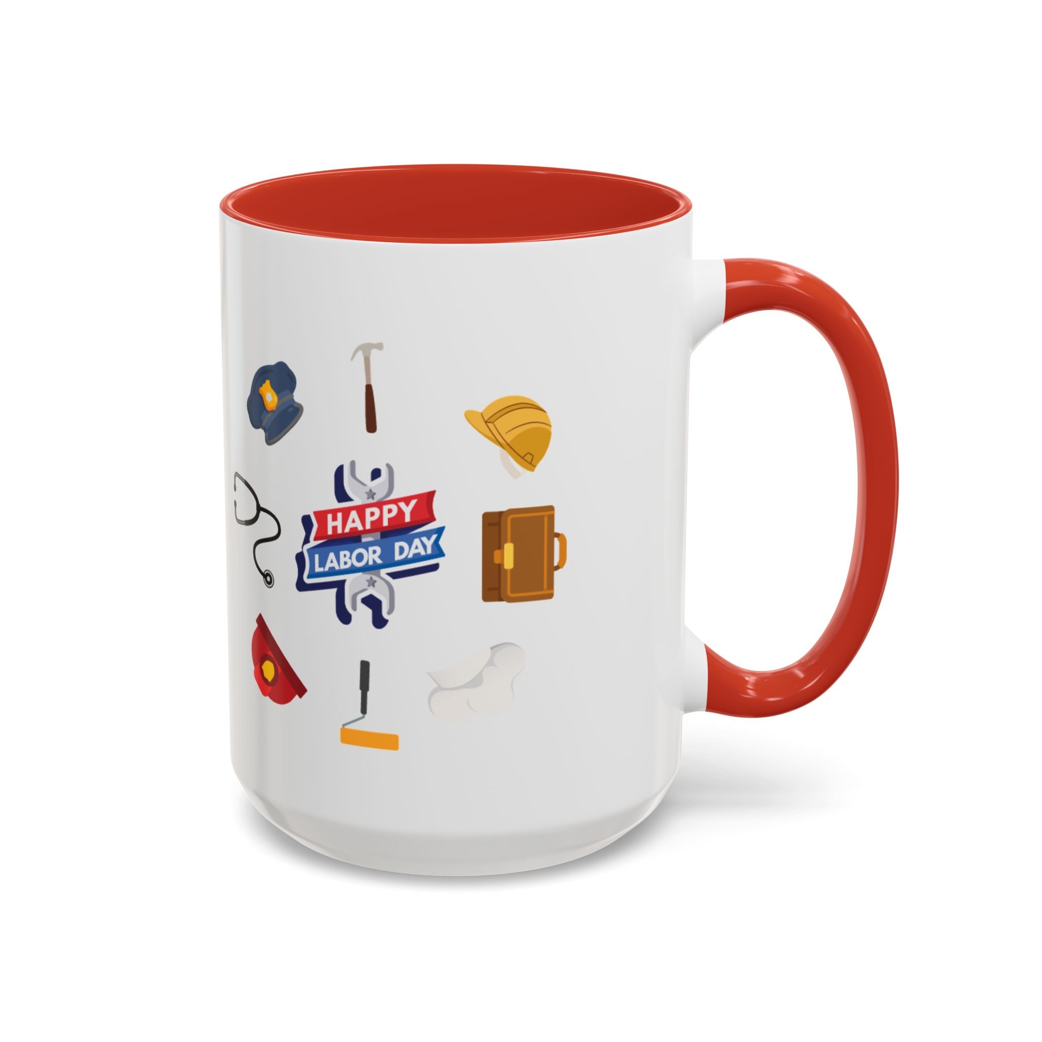 Happy Labor Day Wishes Accent Coffee Mug (11, 15oz)