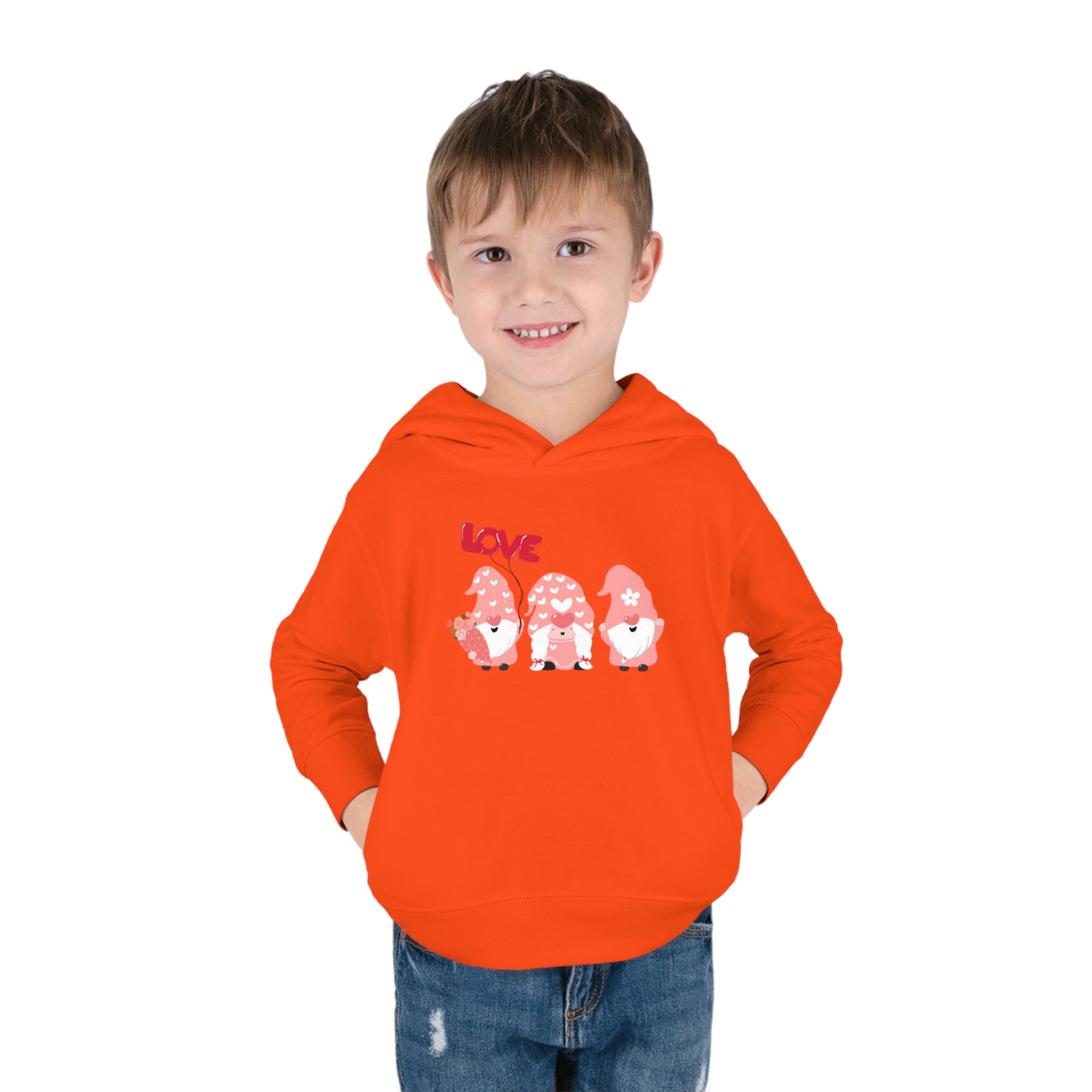 Love Gnome Day Toddler Pullover Fleece Hoodie