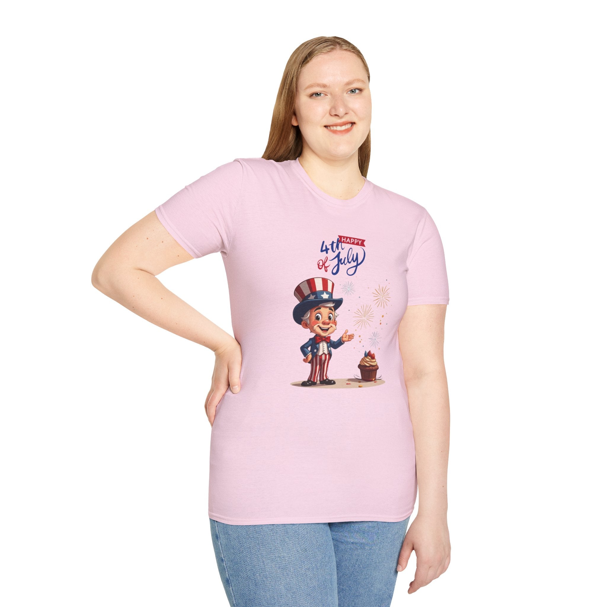 Uncle Sam Happy 4th of July Unisex Soft-style T-Shirt