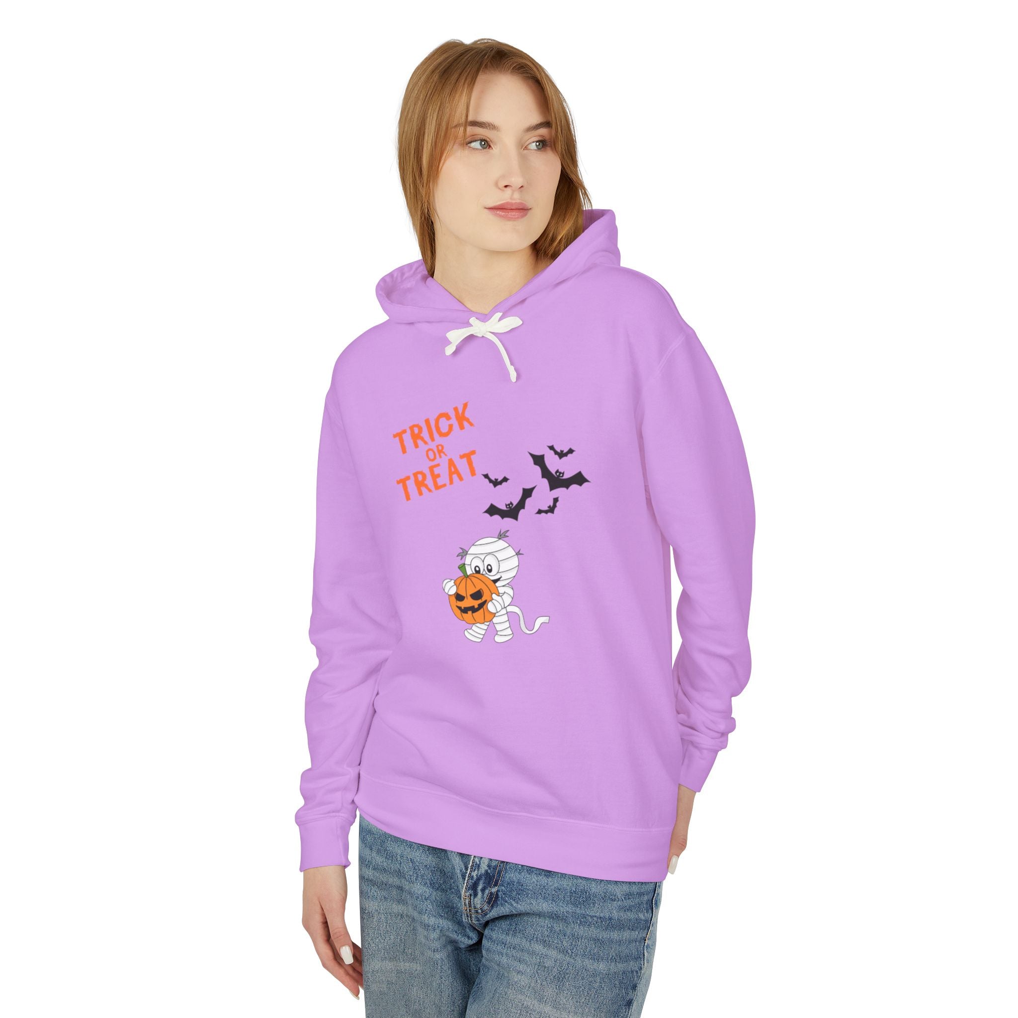 Merry Halloween Unisex Lightweight Hooded Sweatshirt