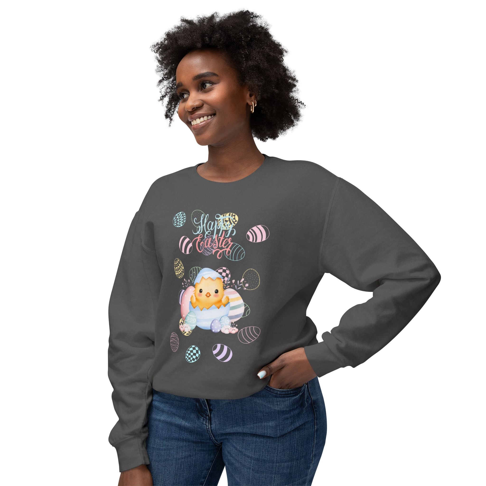Chick Happy Easter Crewneck Sweatshirt