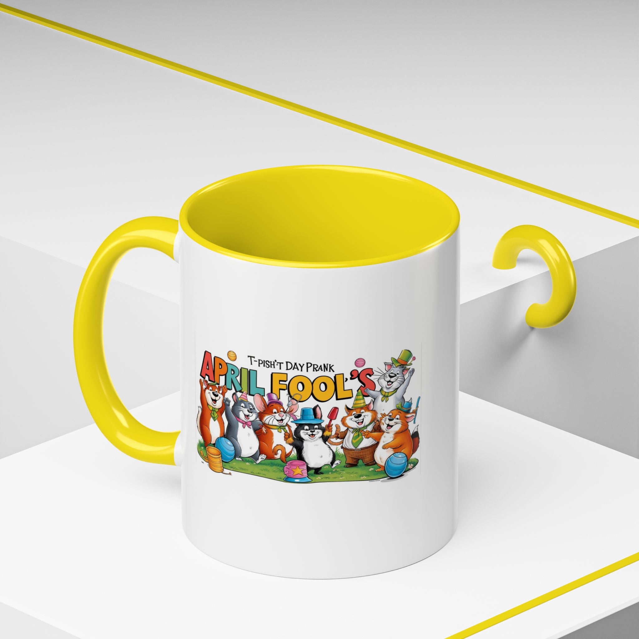 T-Pish'-T Day Prank Accent Coffee Mug