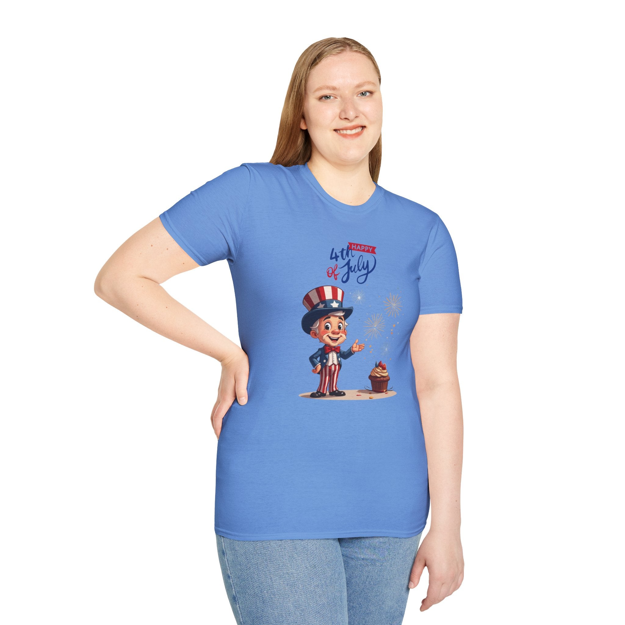 Uncle Sam Happy 4th of July Unisex Soft-style T-Shirt