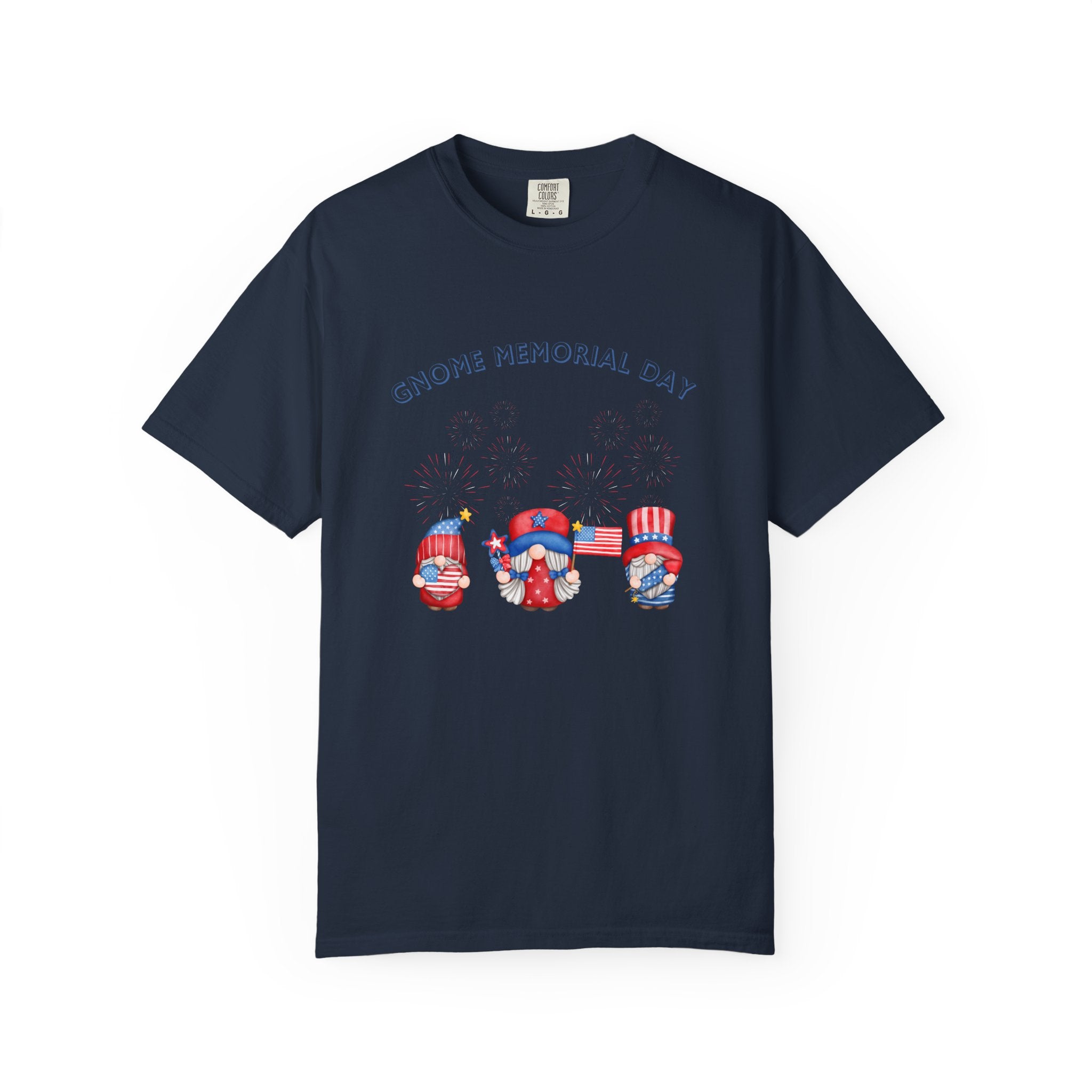 Gnome Memorial Day Unisex Garment-Dyed T-Shirt