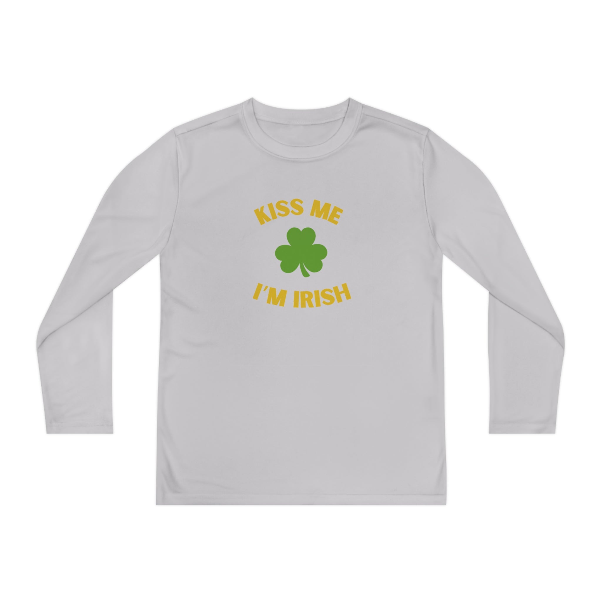 Kiss Me I'm Irish Youth Long Sleeve Competitor Tee