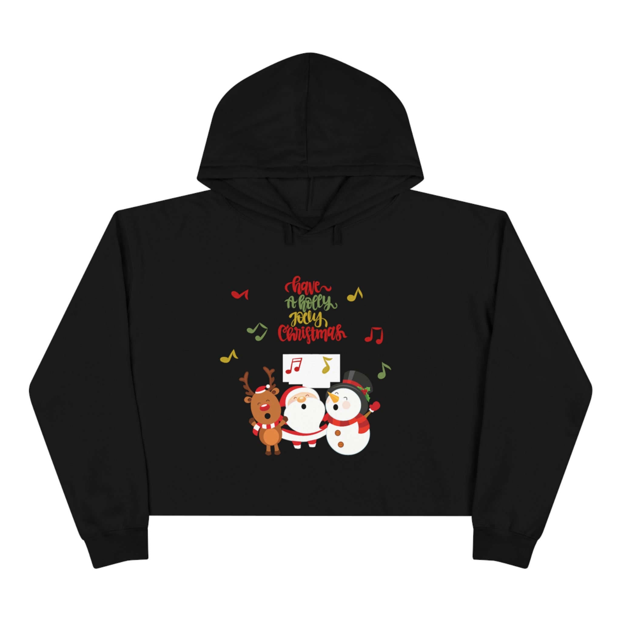 Have A Holly Jolly Christmas Crop Hoodie