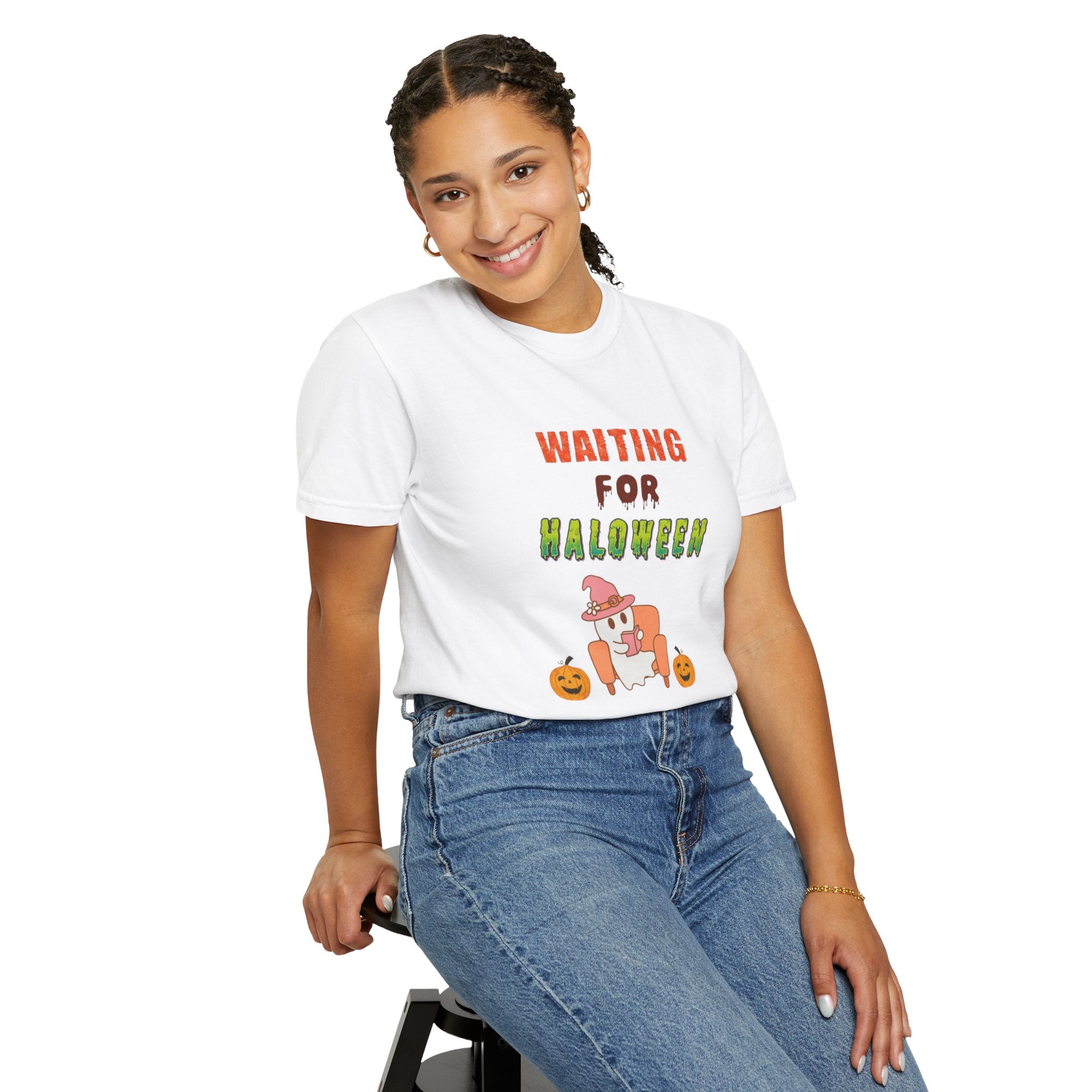 Waiting For Halloween Unisex Garment-Dyed T-shirt