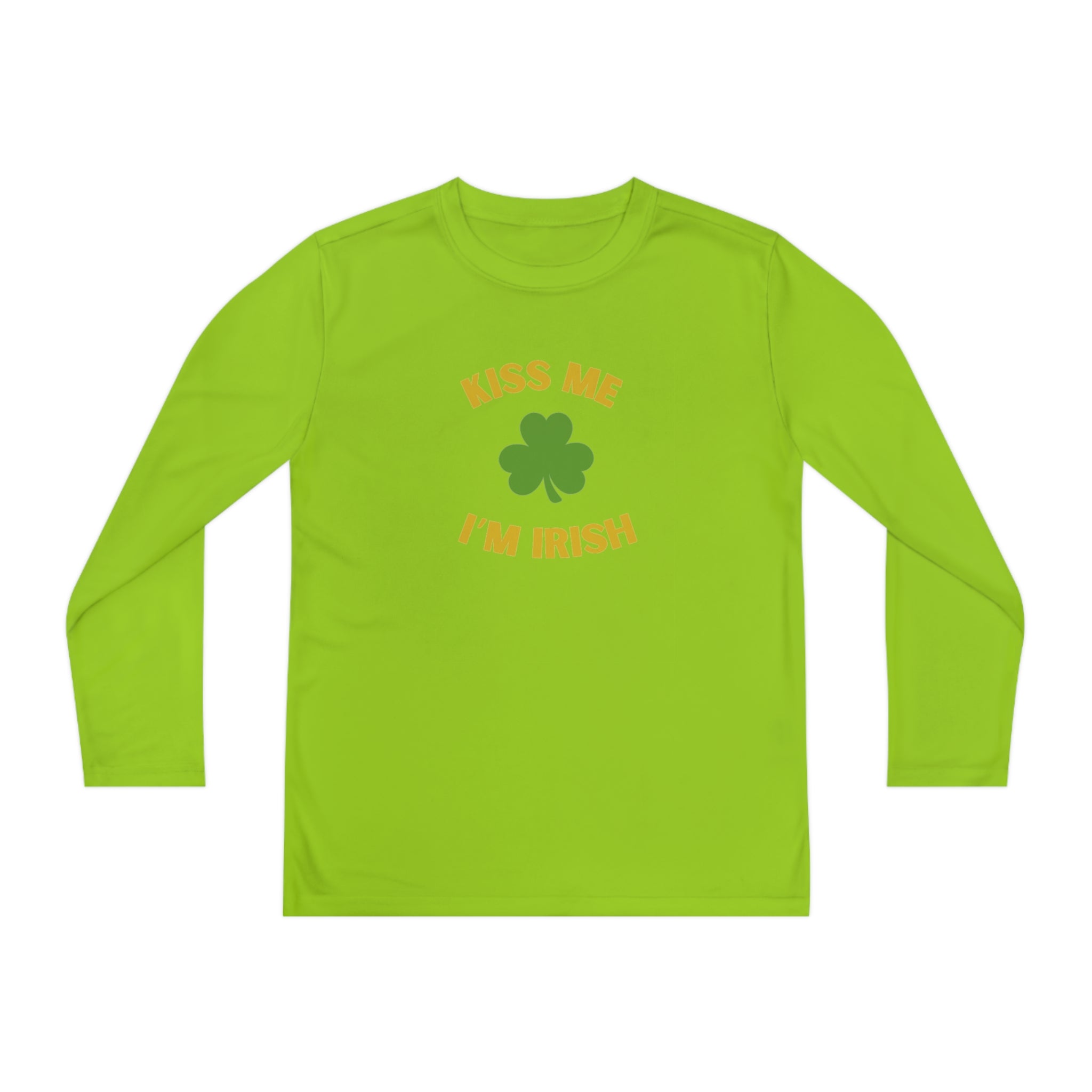 Kiss Me I'm Irish Youth Long Sleeve Competitor Tee