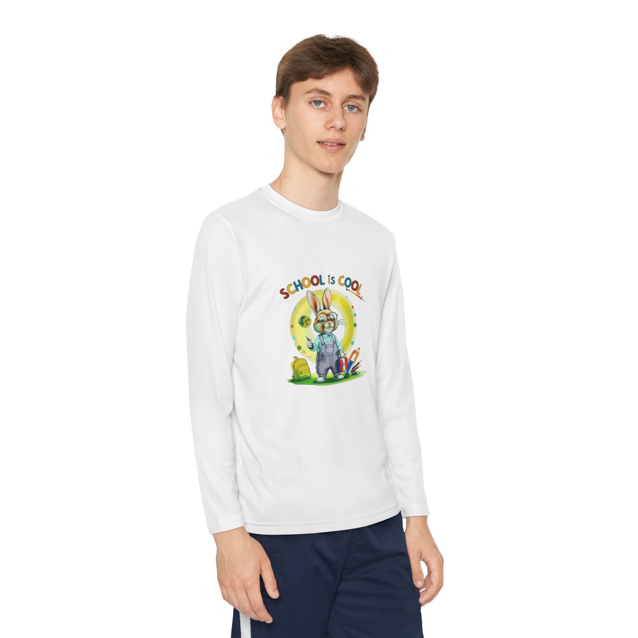 School is Cool Youth Long Sleeve Competitor Tee