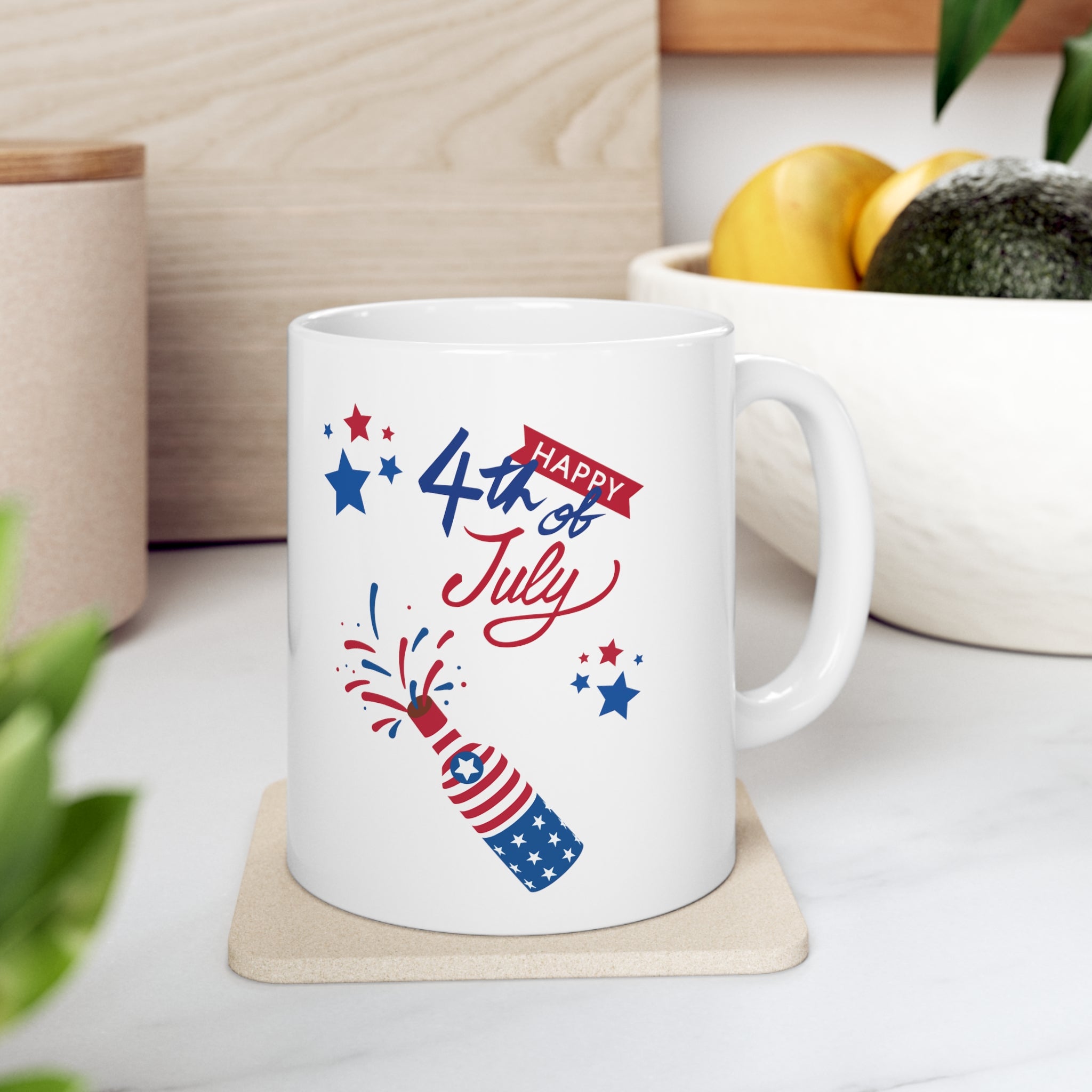Happy 4th Of July Celebration Ceramic Mug 11oz
