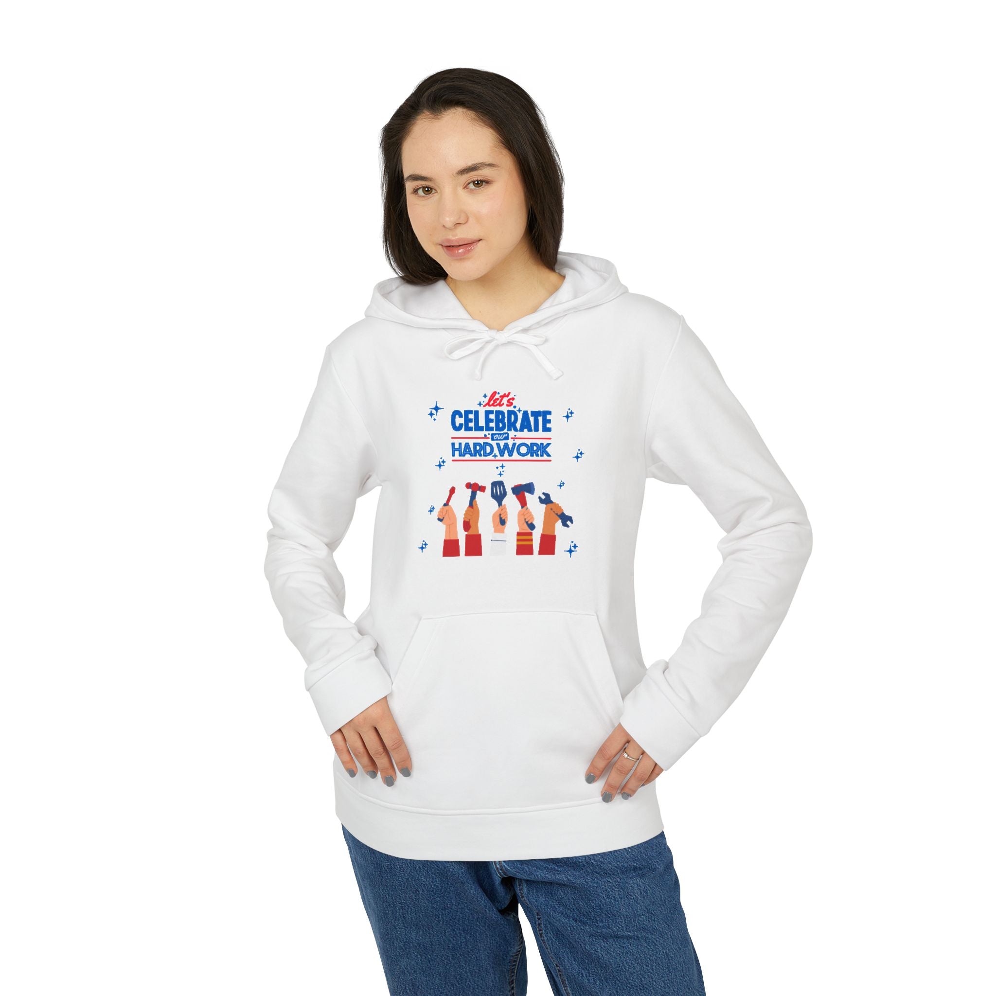 Let's Celebrate Our Hard Work adidas Unisex Fleece Hoodie