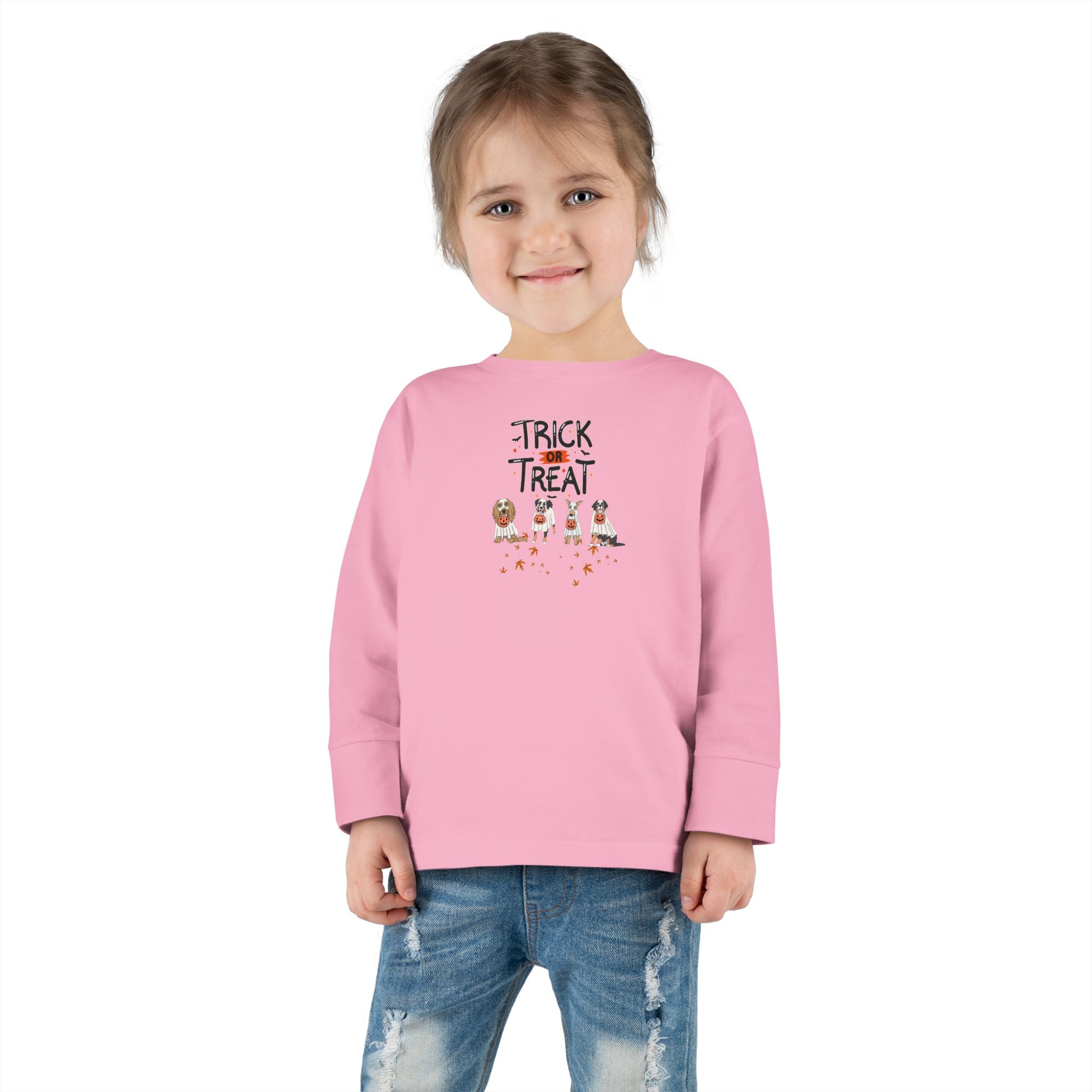 Pooch Trick or Treat Toddler Long Sleeve Tee