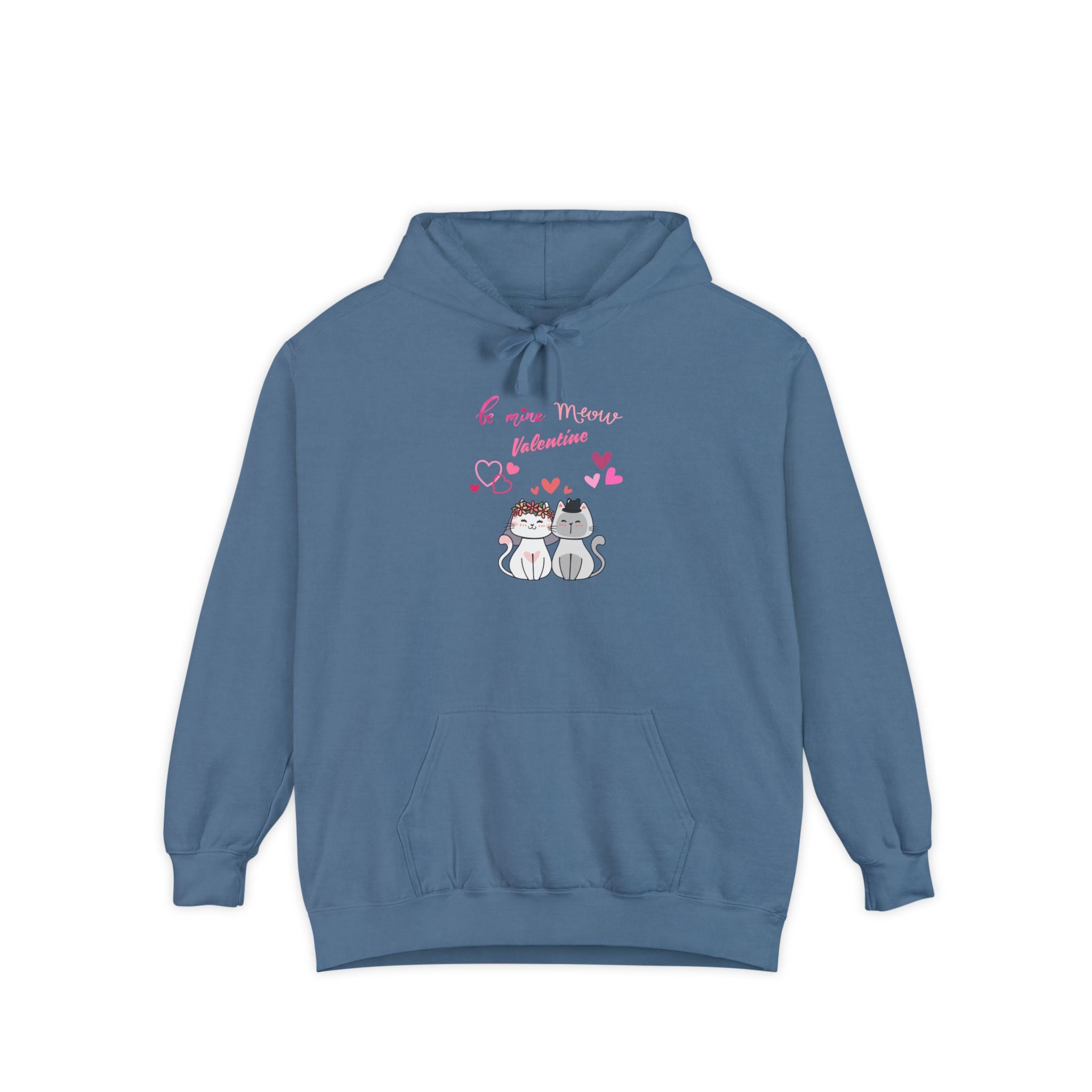 Meow Valentine's Day Unisex Garment-Dyed Hoodie