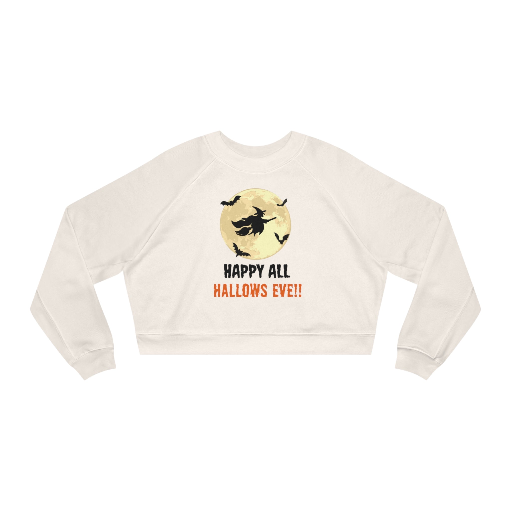 Happy All Hallows Eve Women's Cropped Fleece Pullover