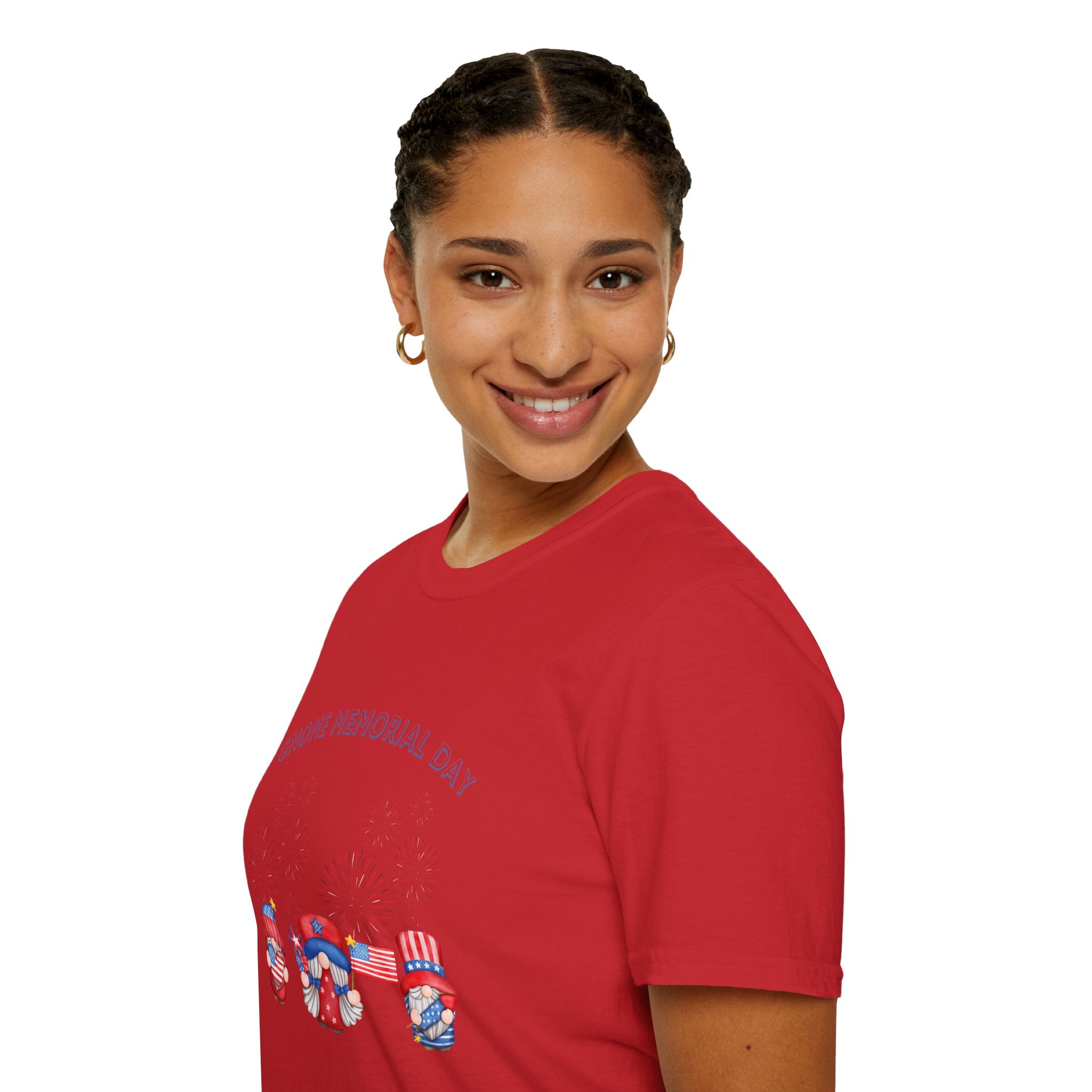 Gnome Memorial Day Unisex T-Shirt - Celebrate with Fun Design