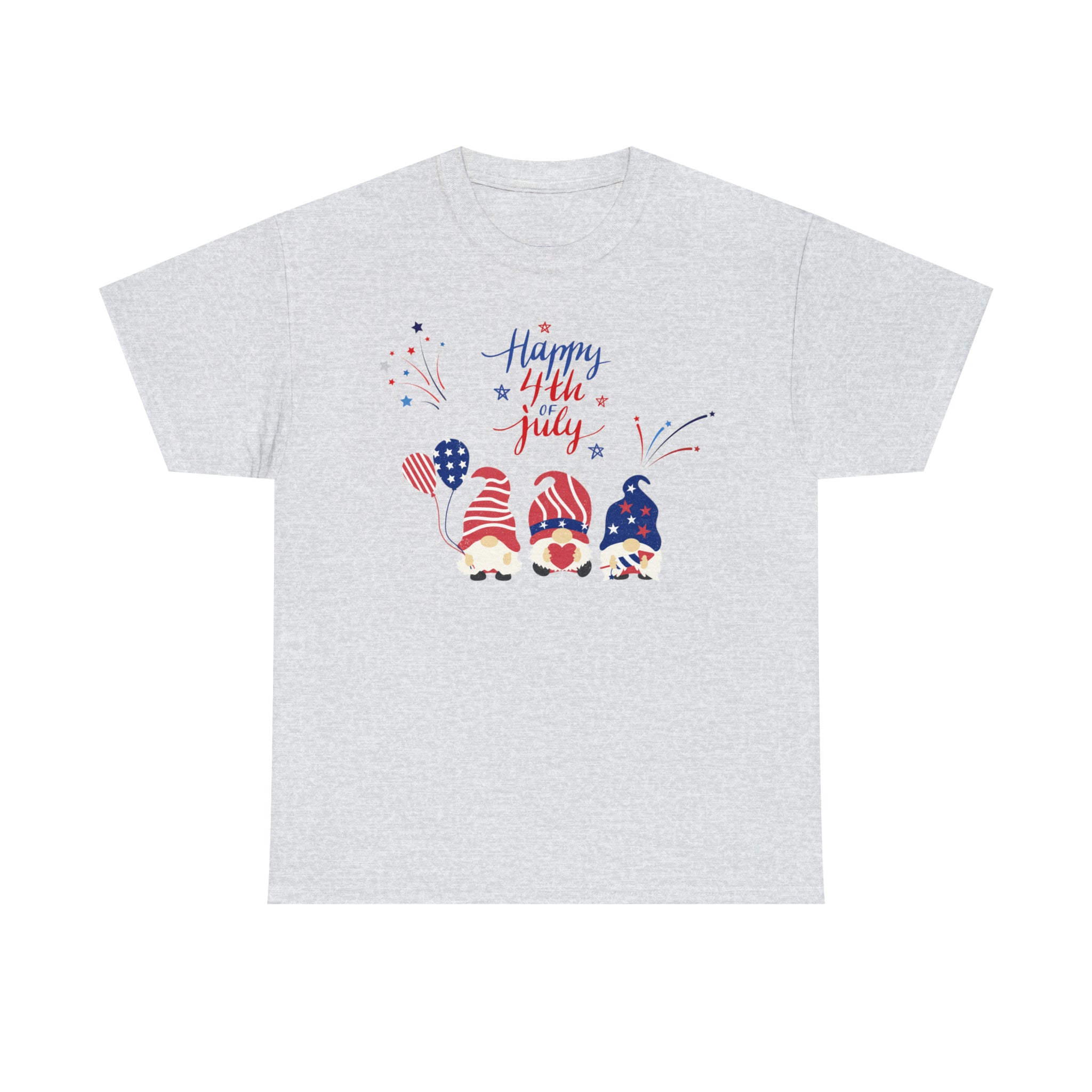 Happy 4th Of July Gnome Unisex Heavy Cotton Tee