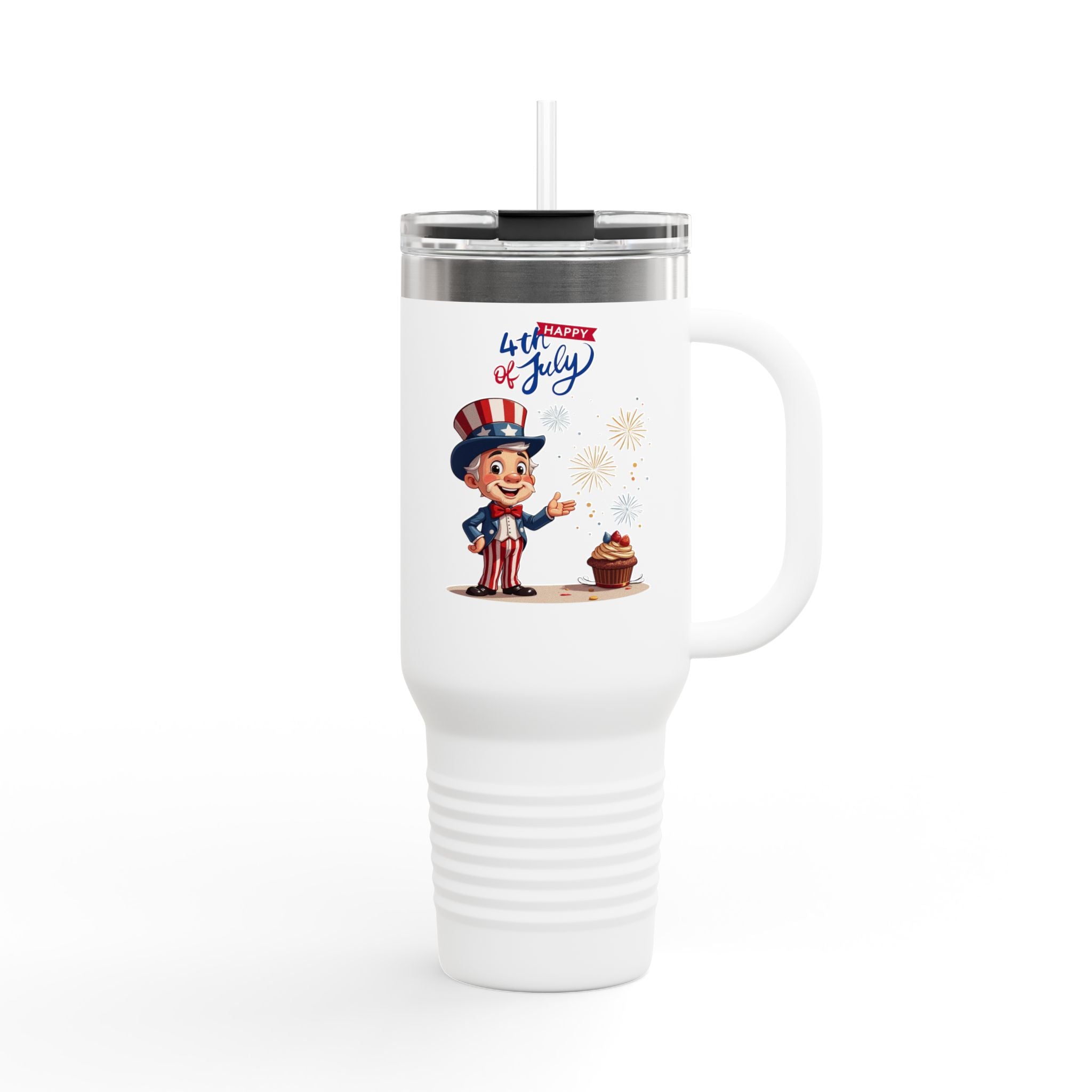 Uncle Sam Happy 4th of July Insulated Travel Mug, 40oz