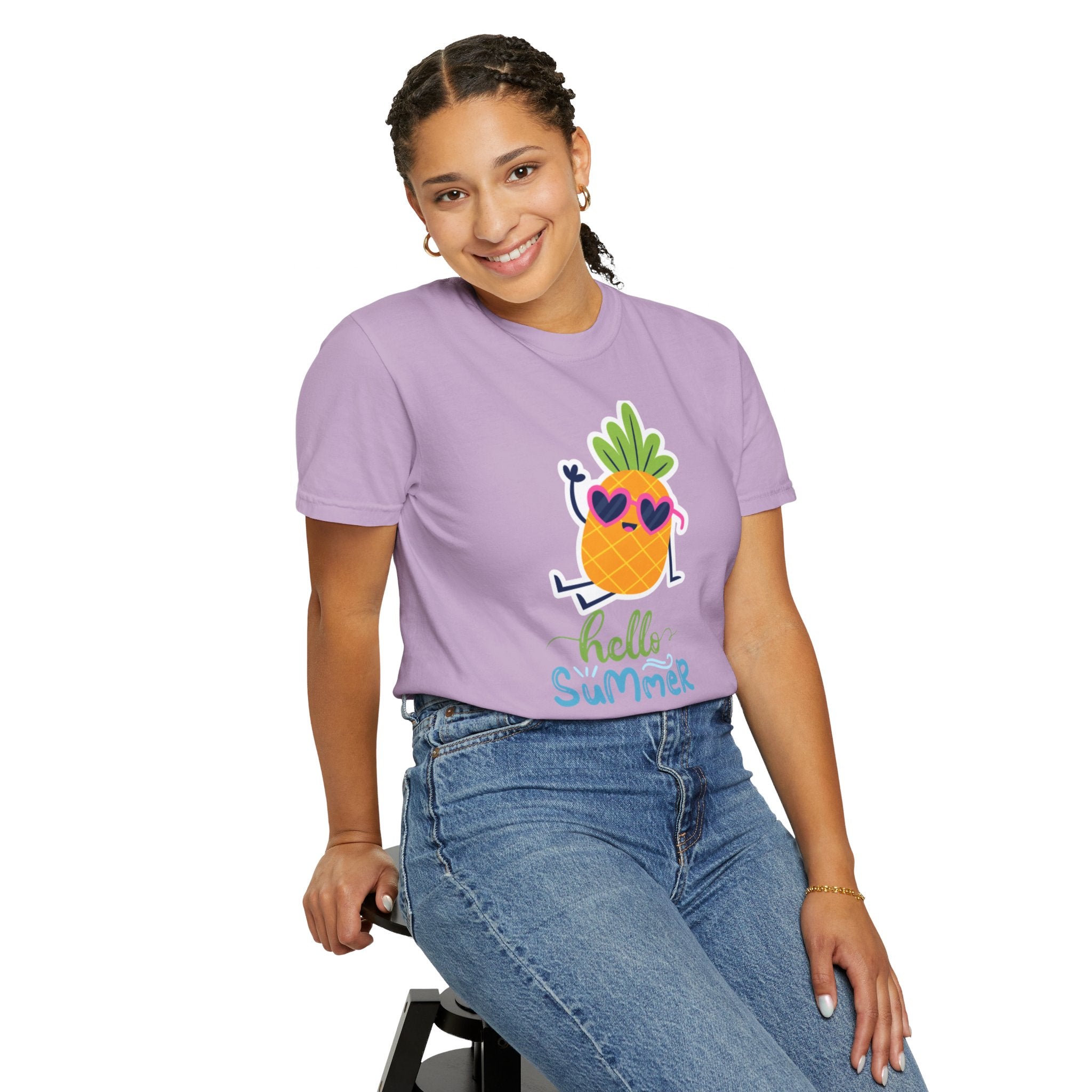 Hello Summer Fun Unisex Garment-Dyed T-shirt