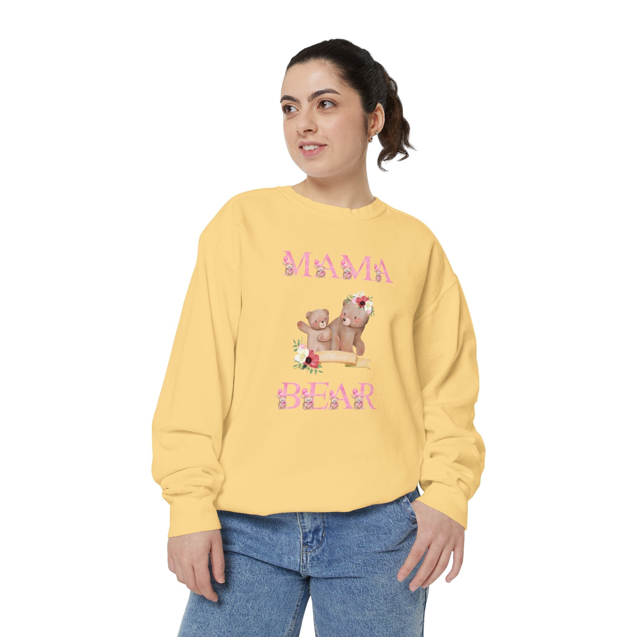 Mama Bear Unisex Garment-Dyed Sweatshirt