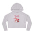 Gnome Valentine's Day Women’s Cropped Hooded Sweatshirt