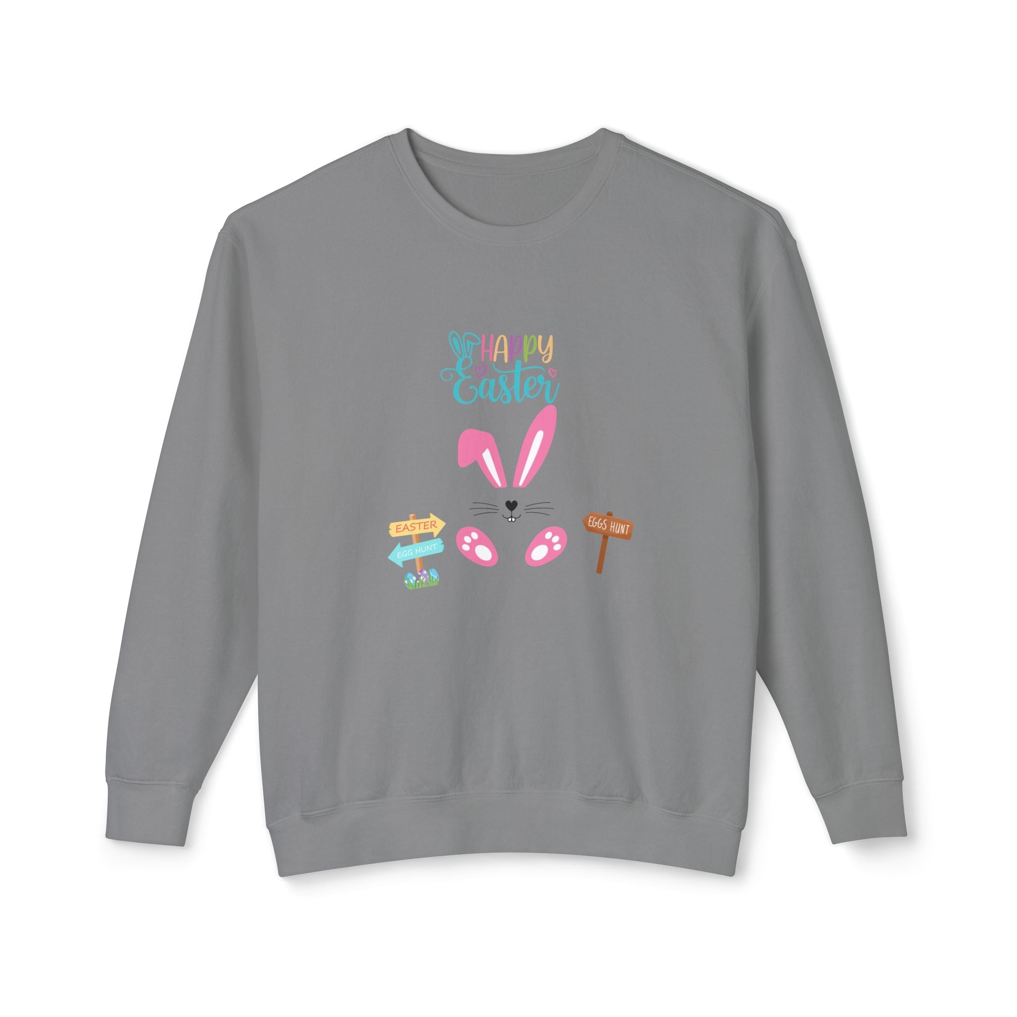 Follow Me To Hunt Sweatshirt - Unisex Lightweight Sweatshirt with Happy Easter Design